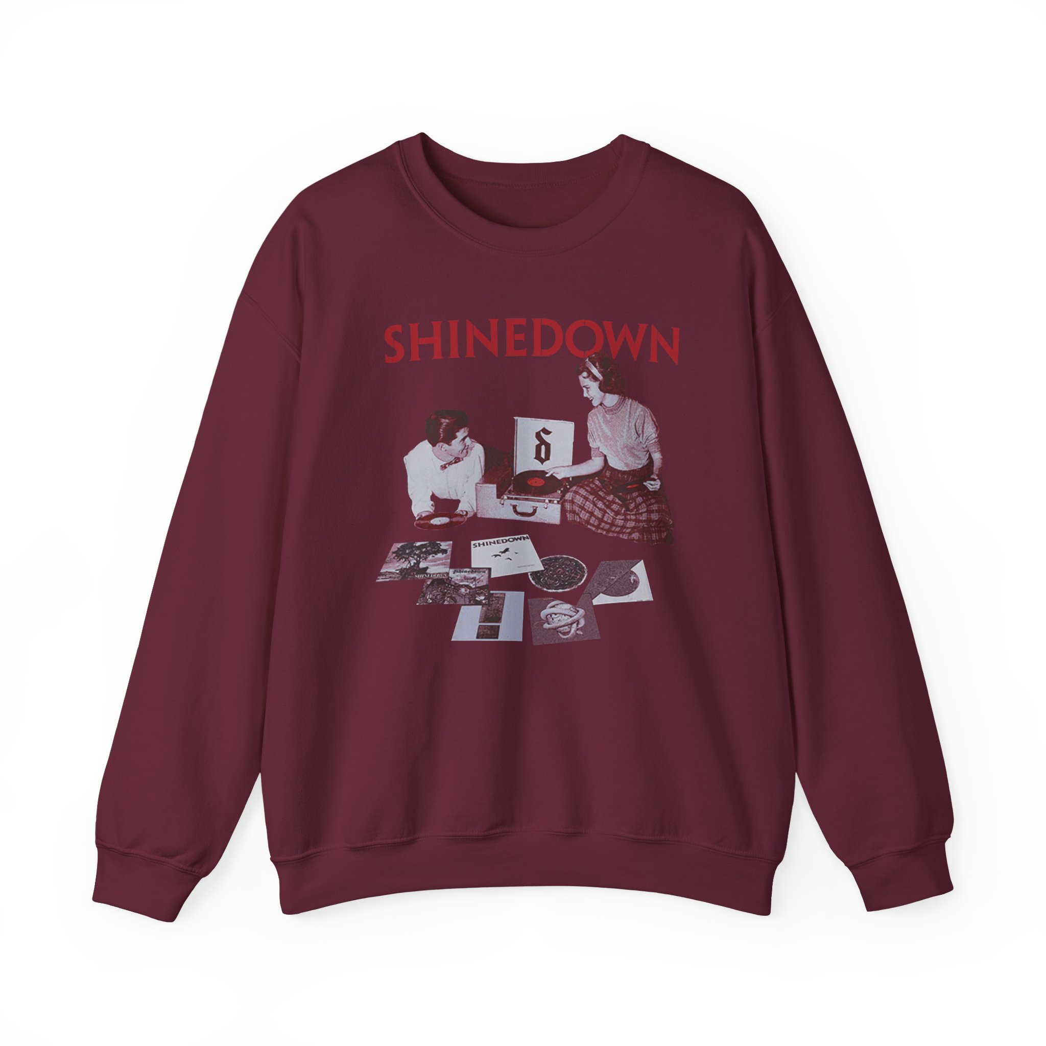 Shinedown Discography Unisex Heavy Blendâ„¢ Crewneck Sweatshirt
