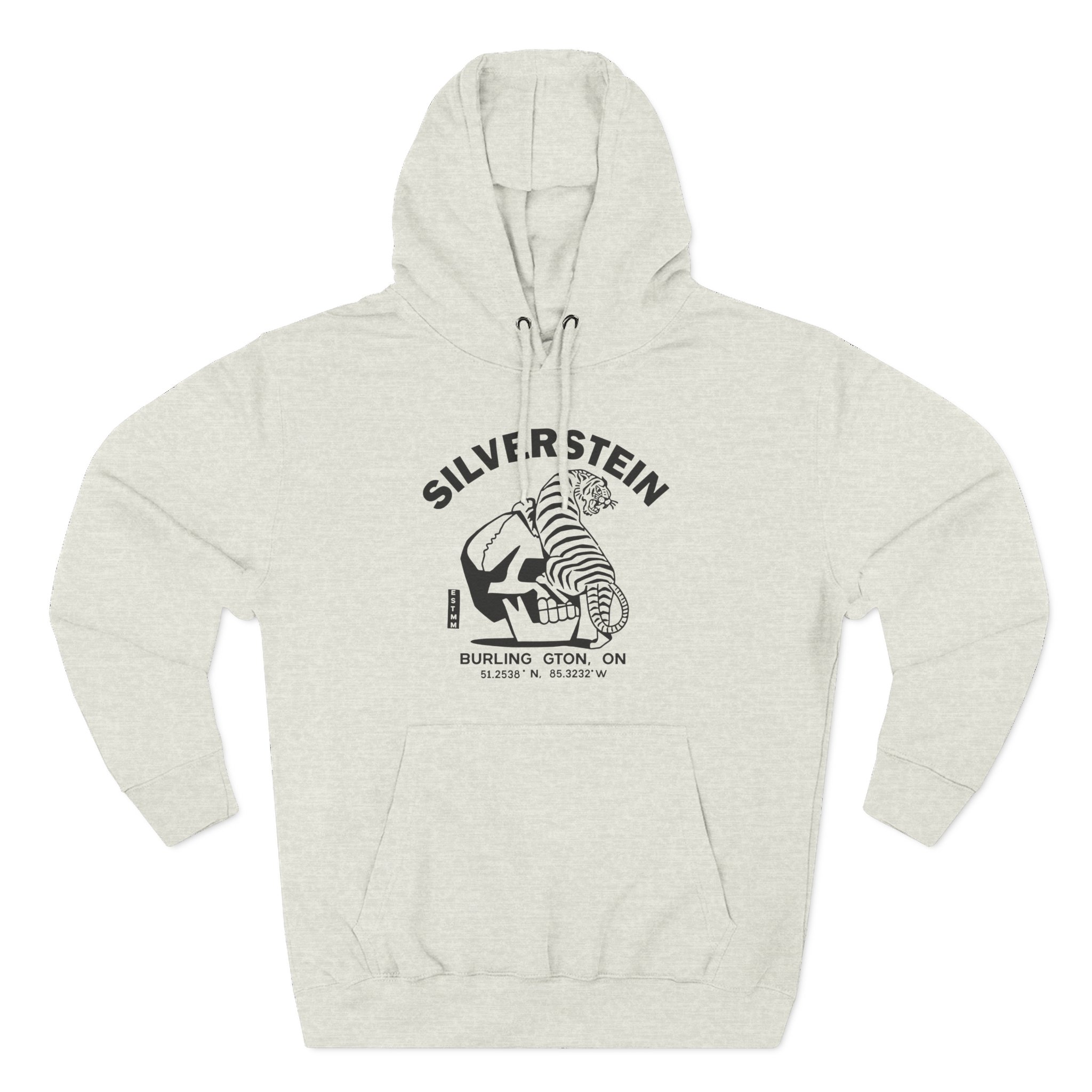 Silverstein Tiger Skull Three-Panel Fleece Hoodie