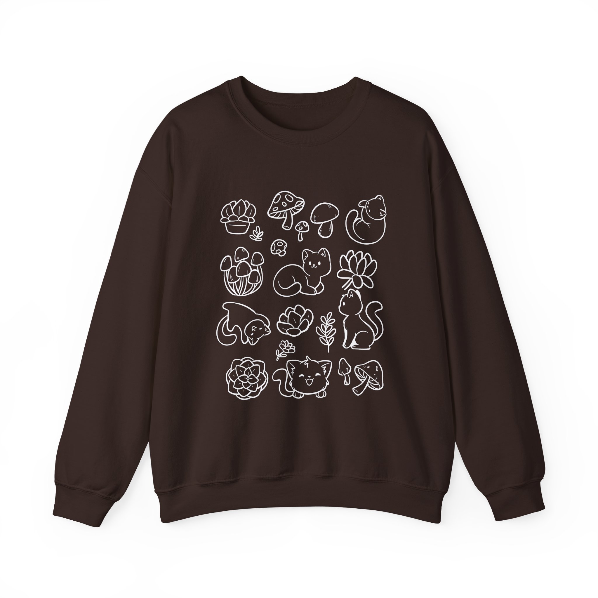Shubble Plants And Cats Unisex Heavy Blendâ„¢ Crewneck Sweatshirt