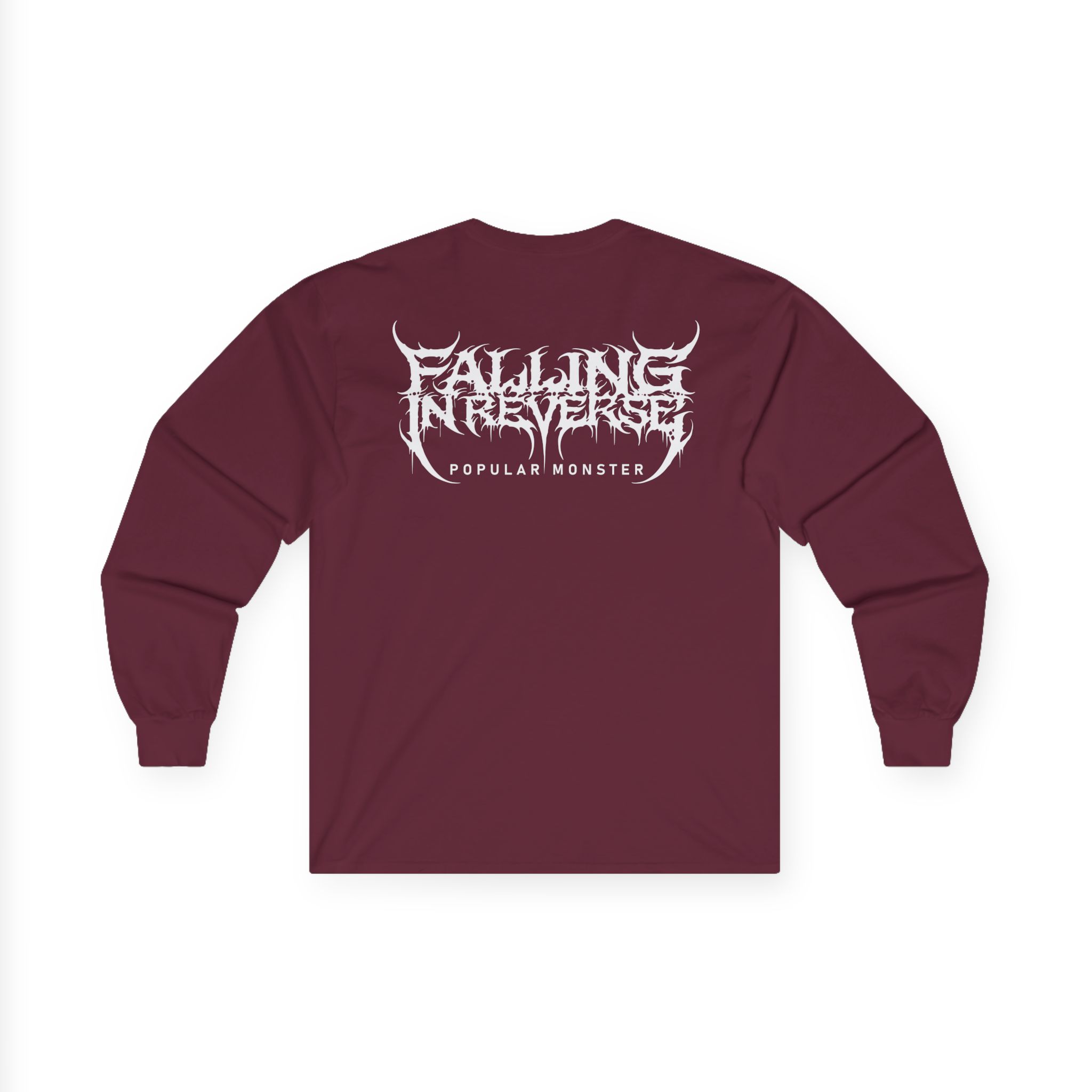 Falling in Reverse Popular Monster Cover and Back Logo Unisex Ultra Cotton Long Sleeve Tee