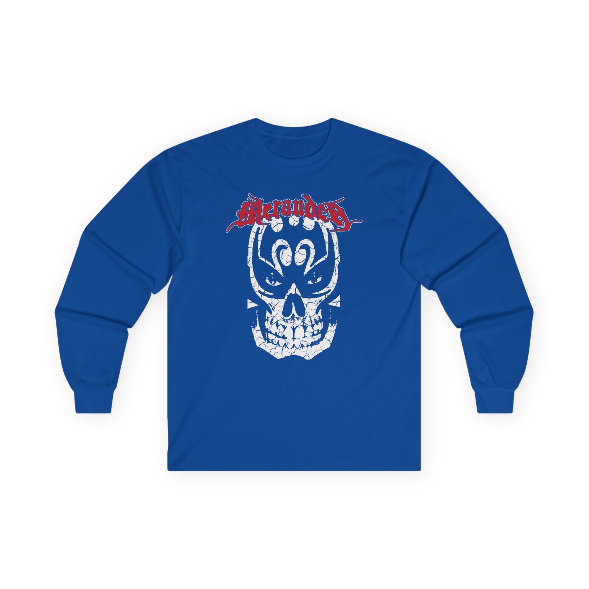 Merauder Cracked Skull Unisex Ultra Cotton Long Sleeve Tee