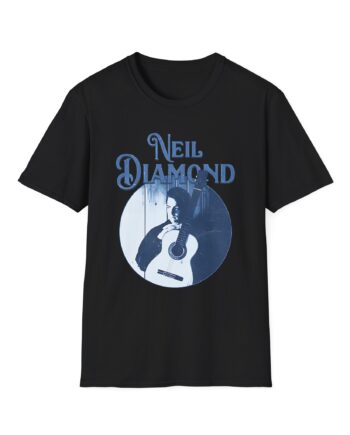 Neil Diamond Circle Guitar Unisex Softstyle T-Shirt