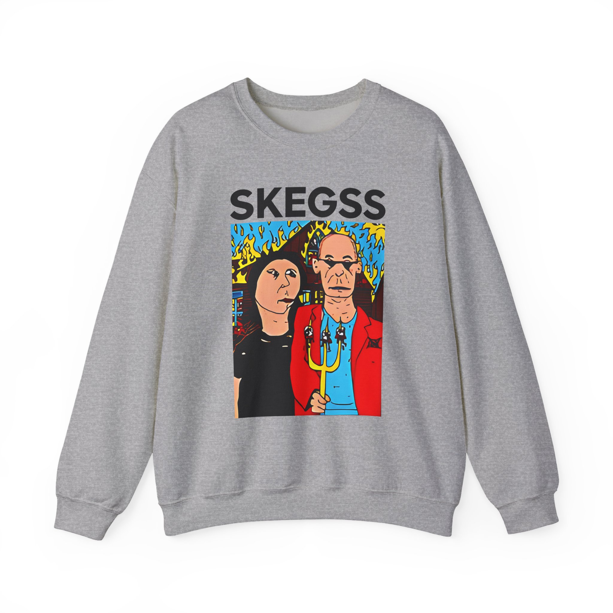 Skegss Gothic America Unisex Heavy Blendâ„¢ Crewneck Sweatshirt