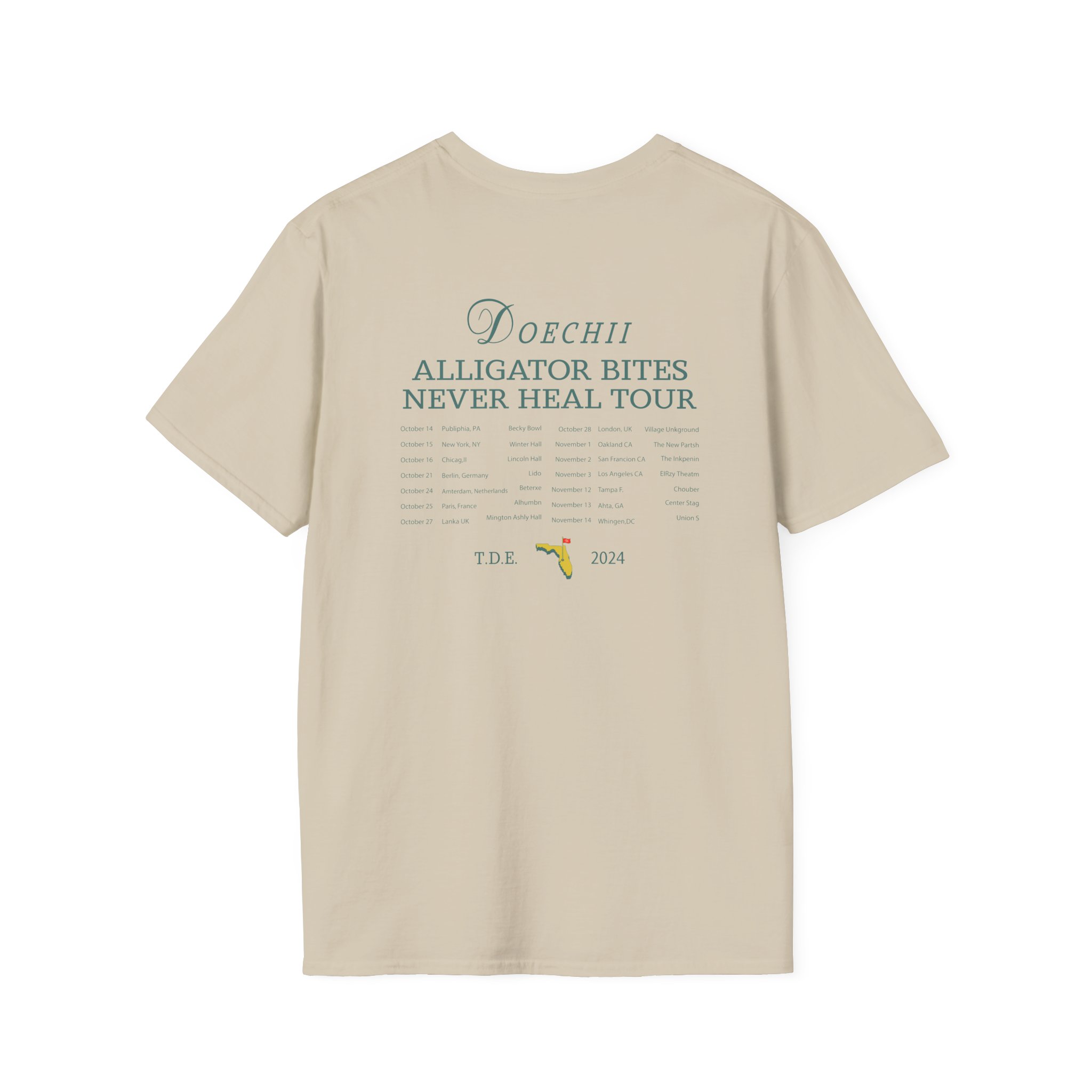 Doechii Alligator Bites Never Heal Tour Unisex Softstyle T-Shirt