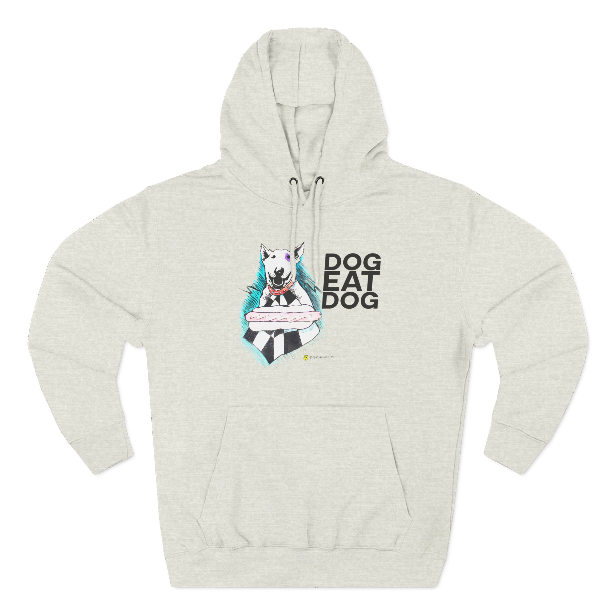 Dog Eat Dog Hotdog Three-Panel Fleece Hoodie