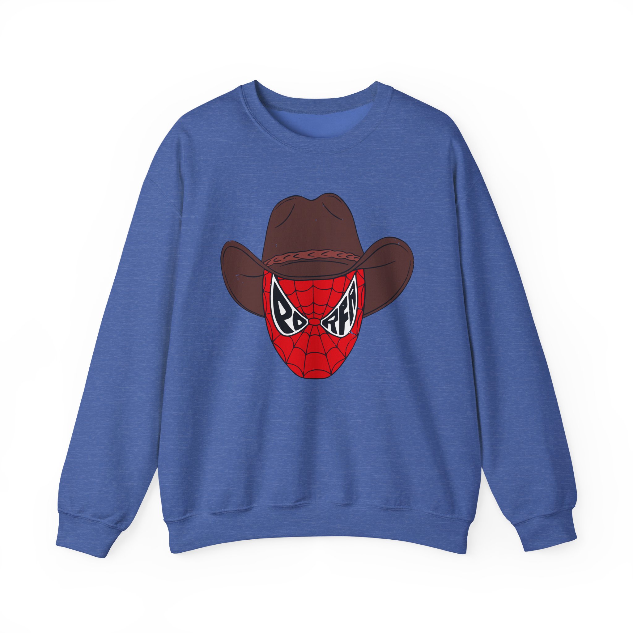 Porfa Spider Man Cowboy Hat Unisex Heavy Blendâ„¢ Crewneck Sweatshirt