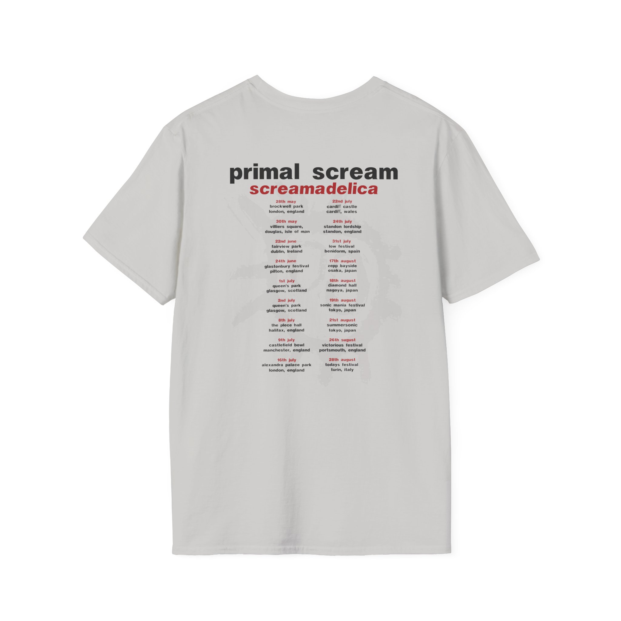 Primal Scream Screamadelica Tour Unisex Softstyle T-Shirt