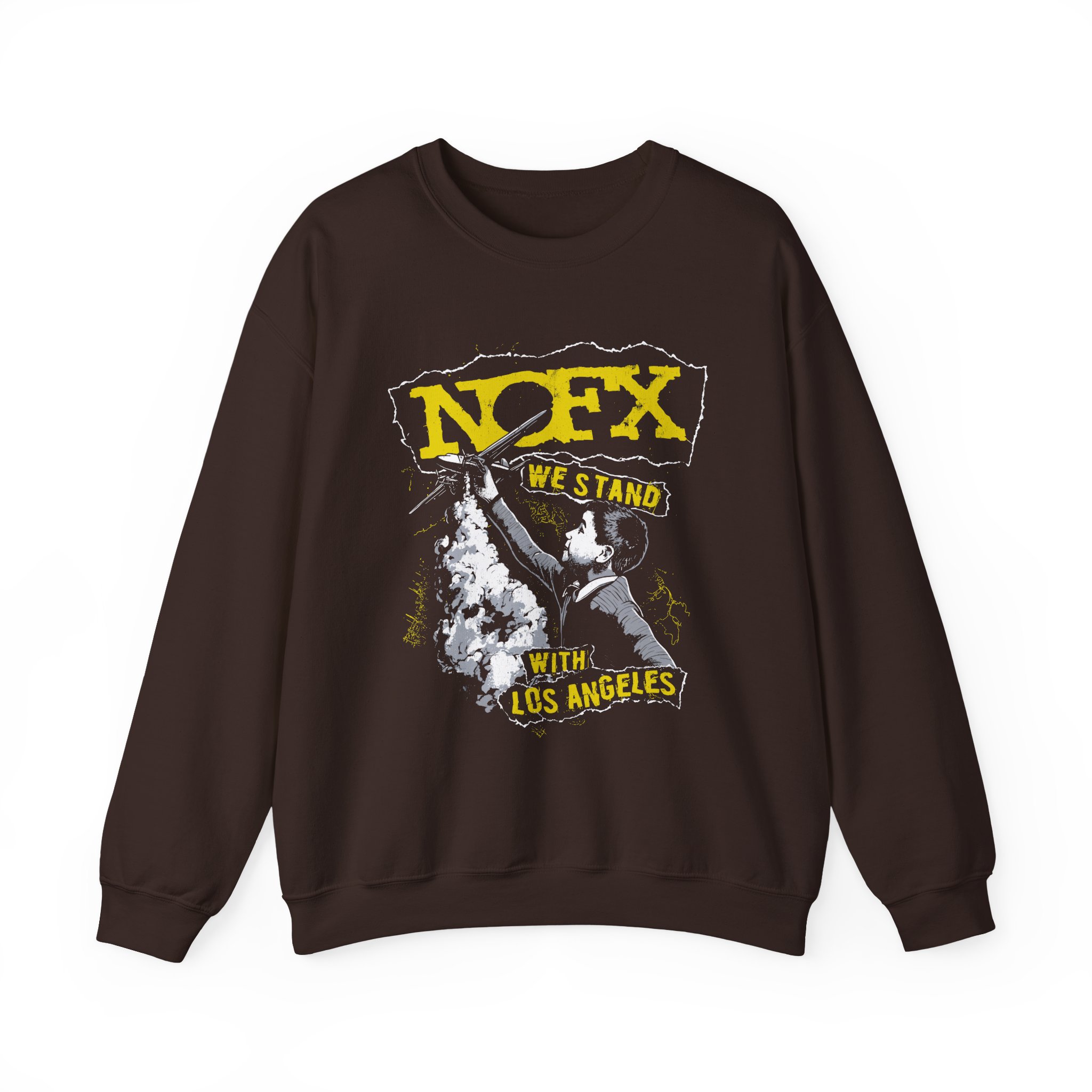 Nofx Fire Relief Unisex Heavy Blendâ„¢ Crewneck Sweatshirt
