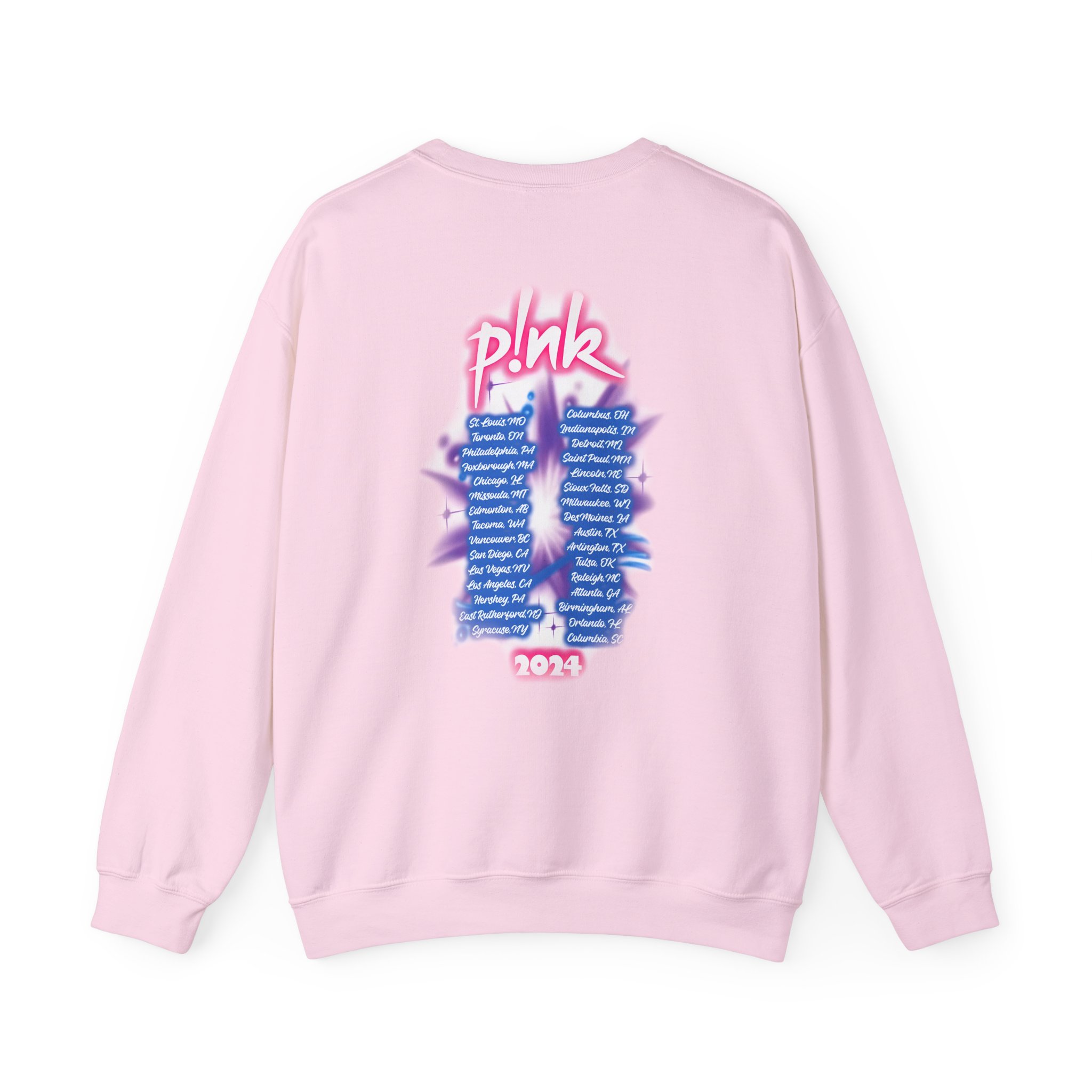 Pink Airbrushed 2024 Unisex Heavy Blendâ„¢ Crewneck Sweatshirt