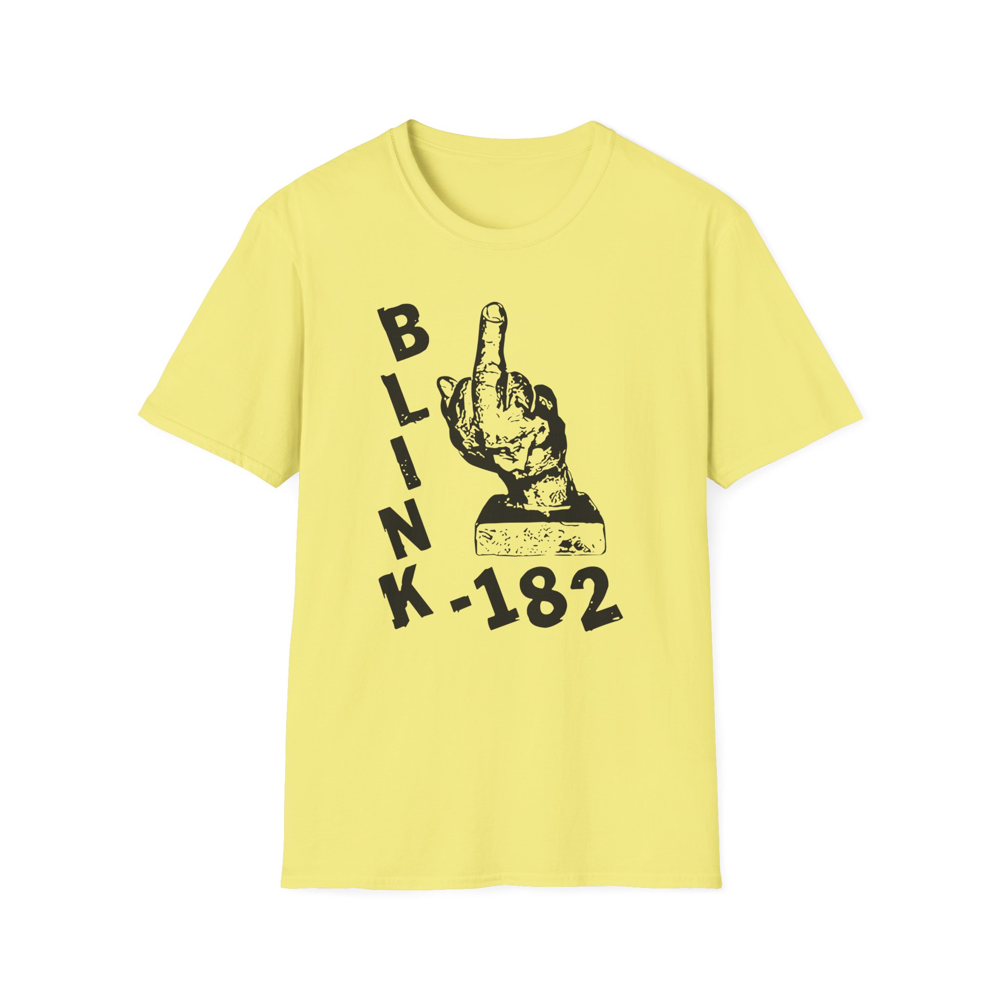 Blink 182 Pink Middle Finger Unisex Softstyle T-Shirt