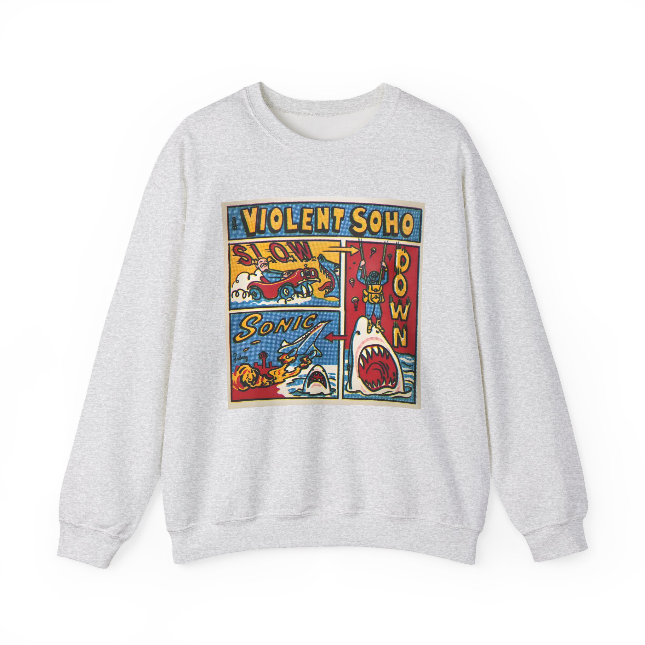 Violent Soho Slow Down Sonic Unisex Heavy Blendâ„¢ Crewneck Sweatshirt