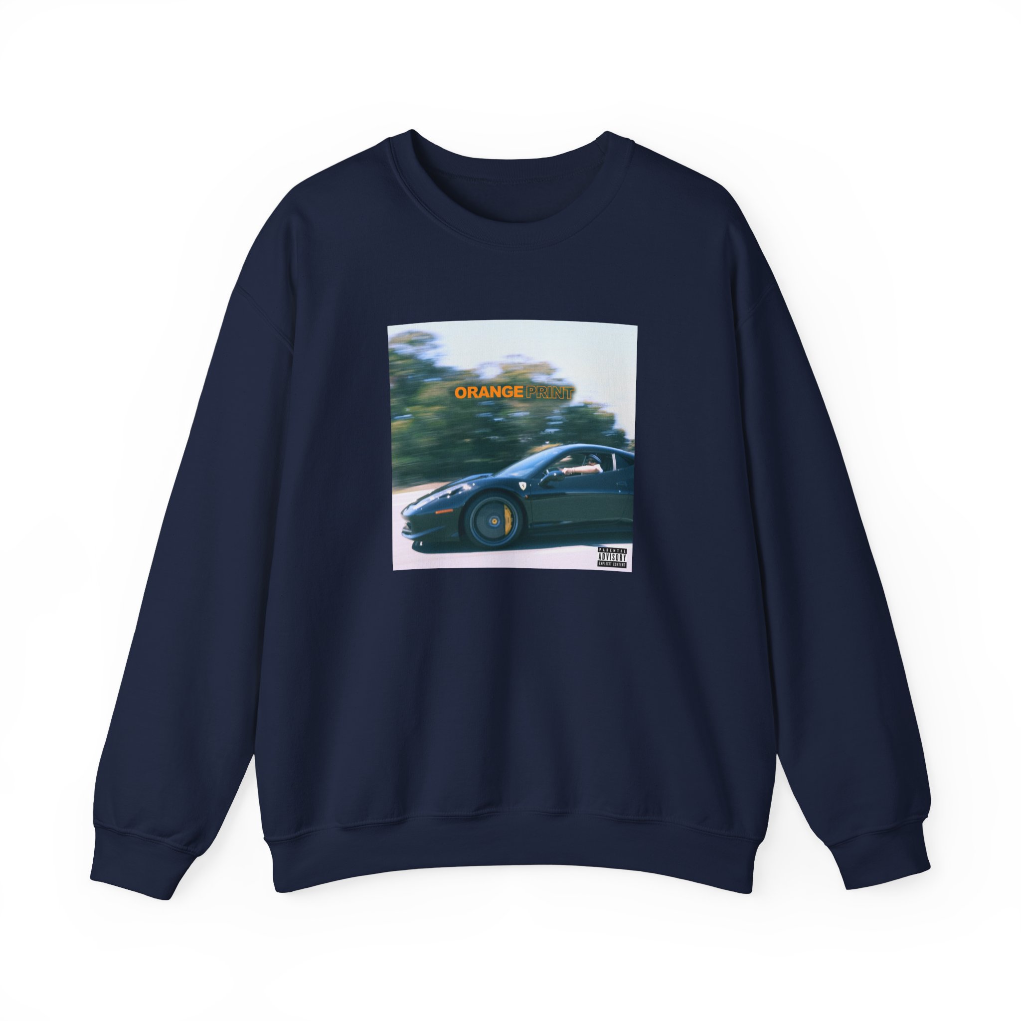 Larry June Orange Print Unisex Heavy Blendâ„¢ Crewneck Sweatshirt