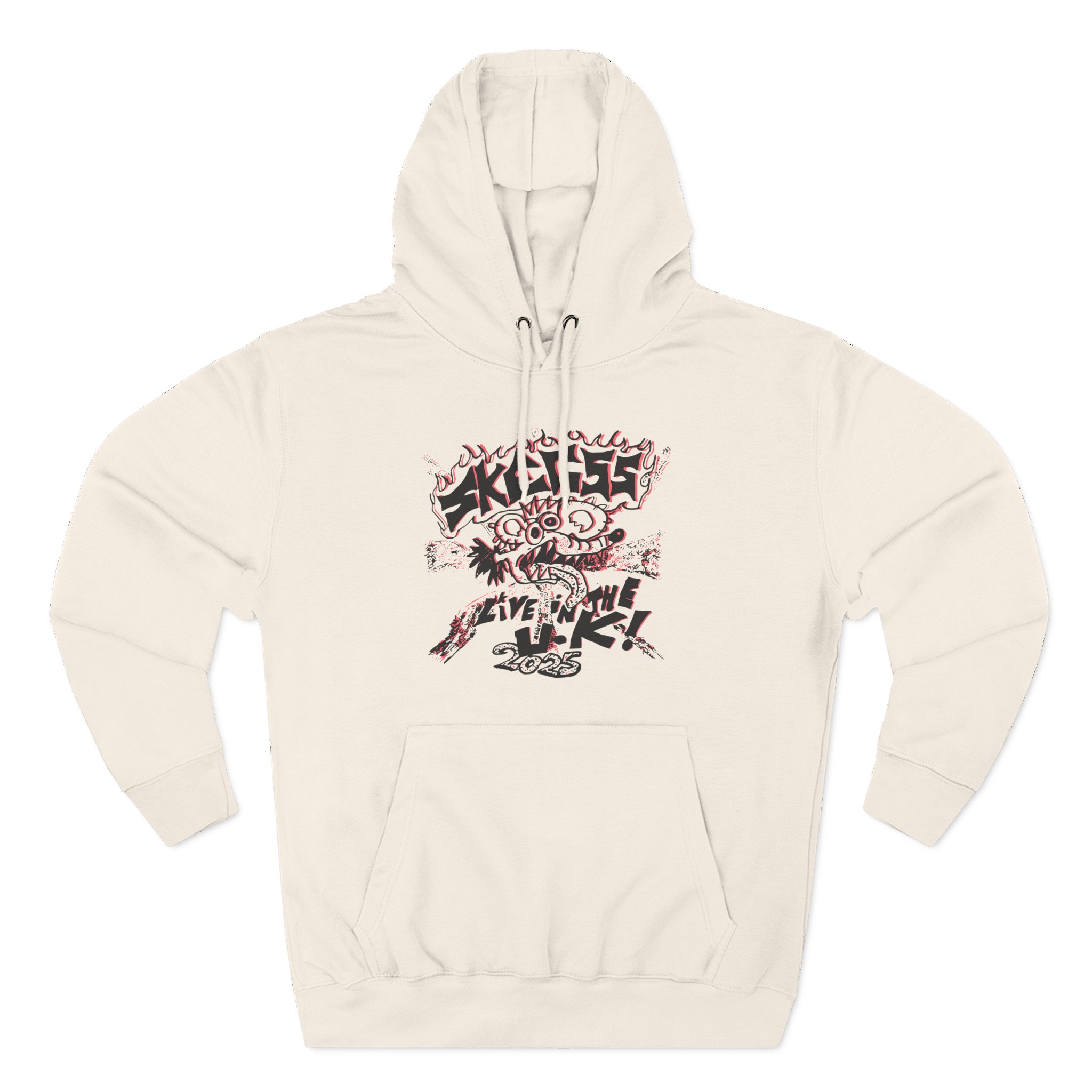 Skegss Live in the Uk 2025 Three-Panel Fleece Hoodie