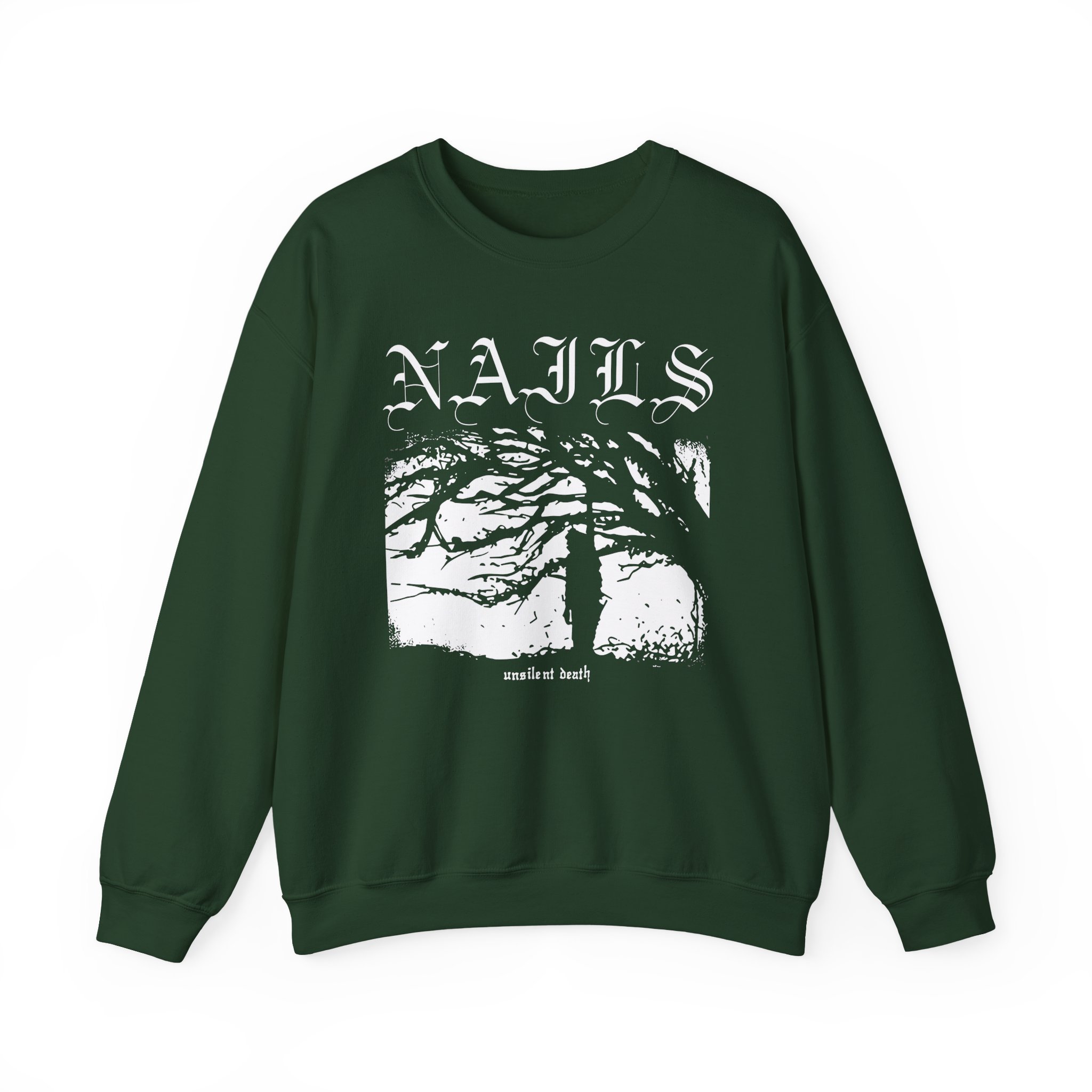 Nails Unsilent Death Unisex Heavy Blendâ„¢ Crewneck Sweatshirt