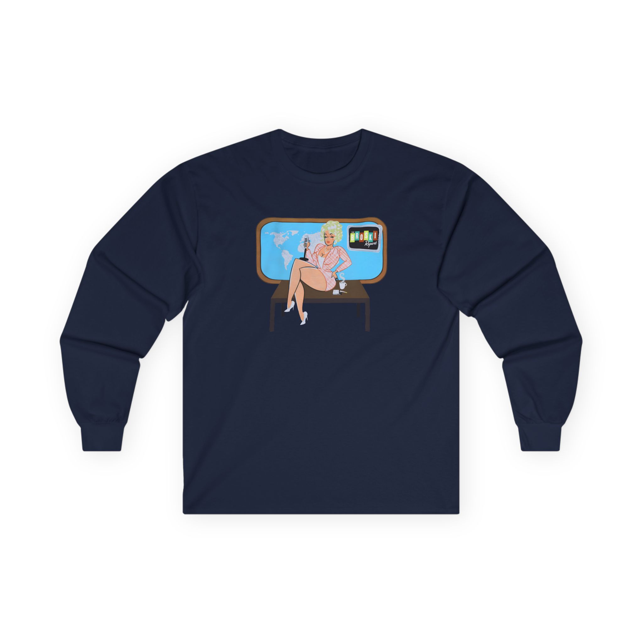 Broski Report Broski News Watching Unisex Ultra Cotton Long Sleeve Tee