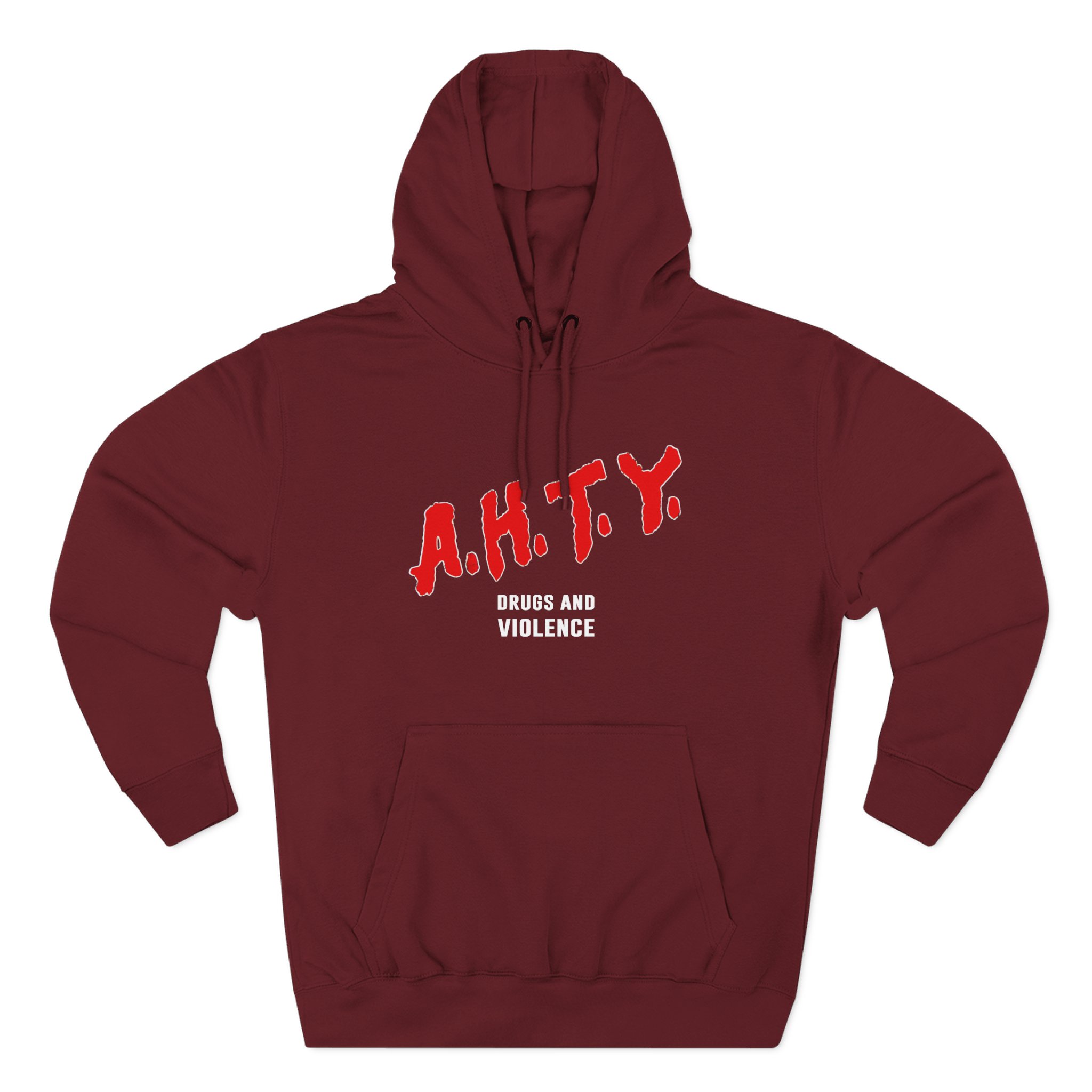 All Hail the Yeti Drugs and Violence Three-Panel Fleece Hoodie
