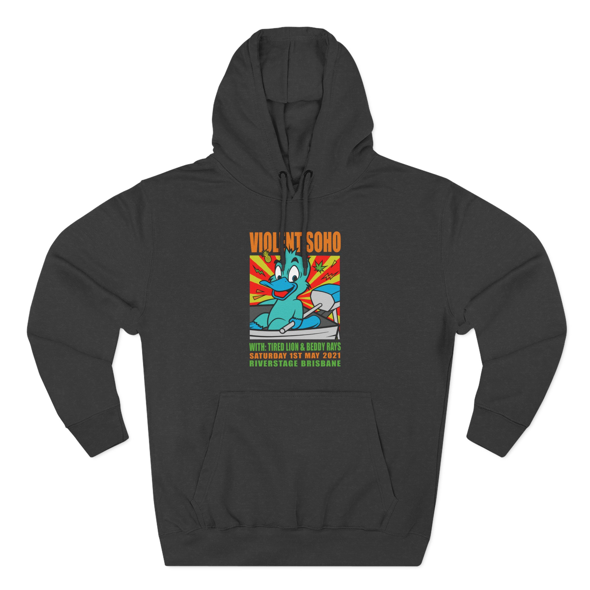 Violent Soho Event Poster Three-Panel Fleece Hoodie