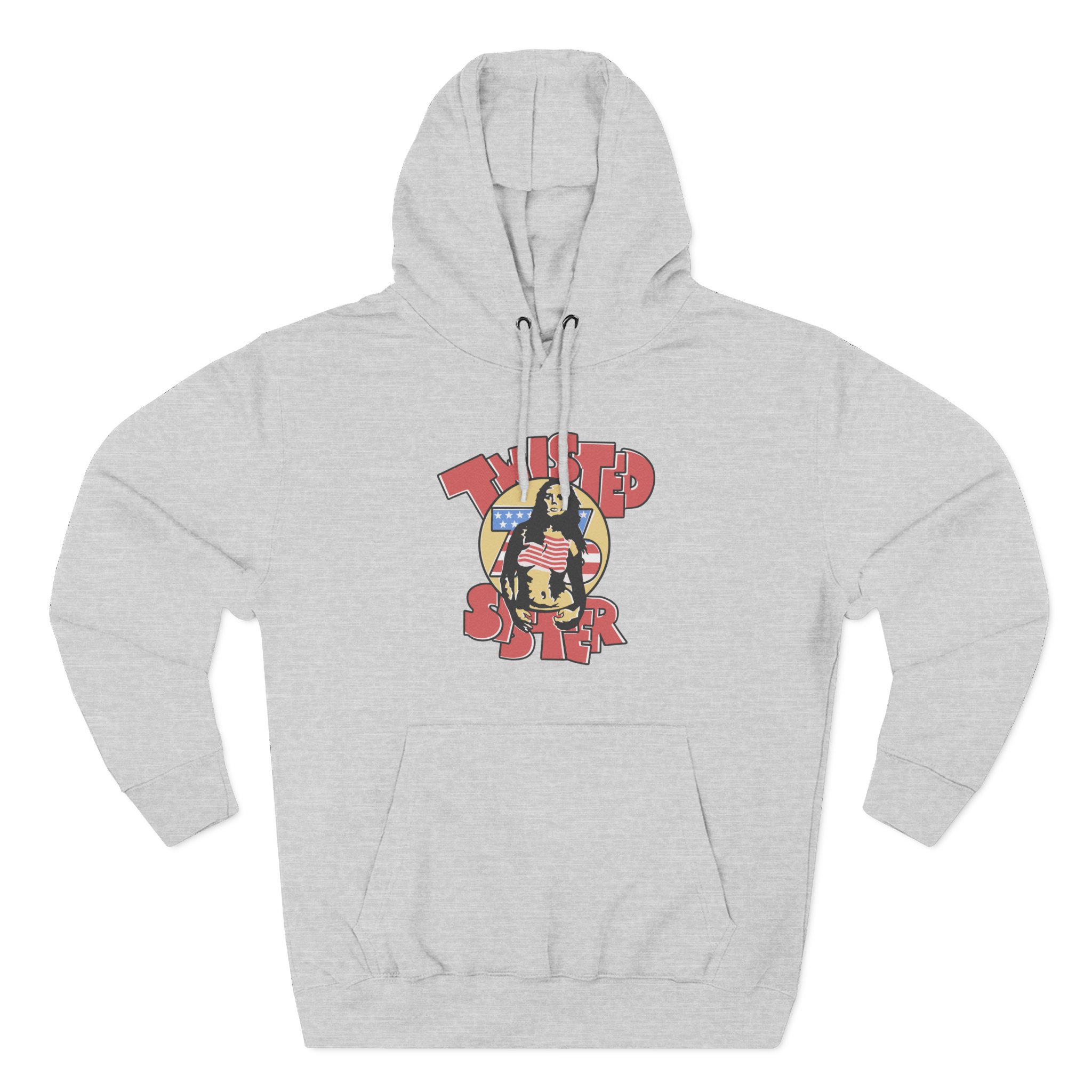Ladies Stars and Stripes Twisted Sister Three-Panel Fleece Hoodie