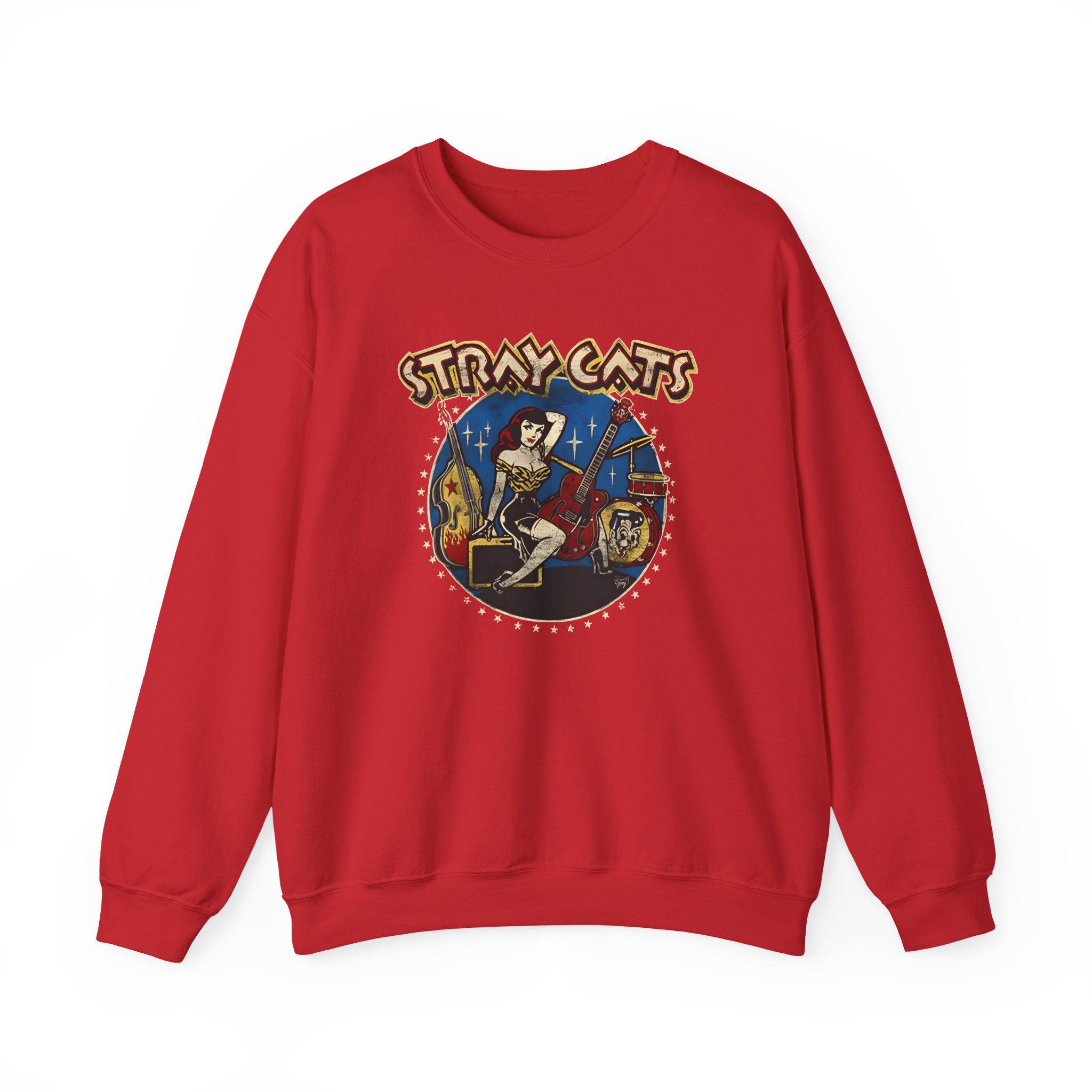 Stray Cats Ladies Bass Unisex Heavy Blendâ„¢ Crewneck Sweatshirt