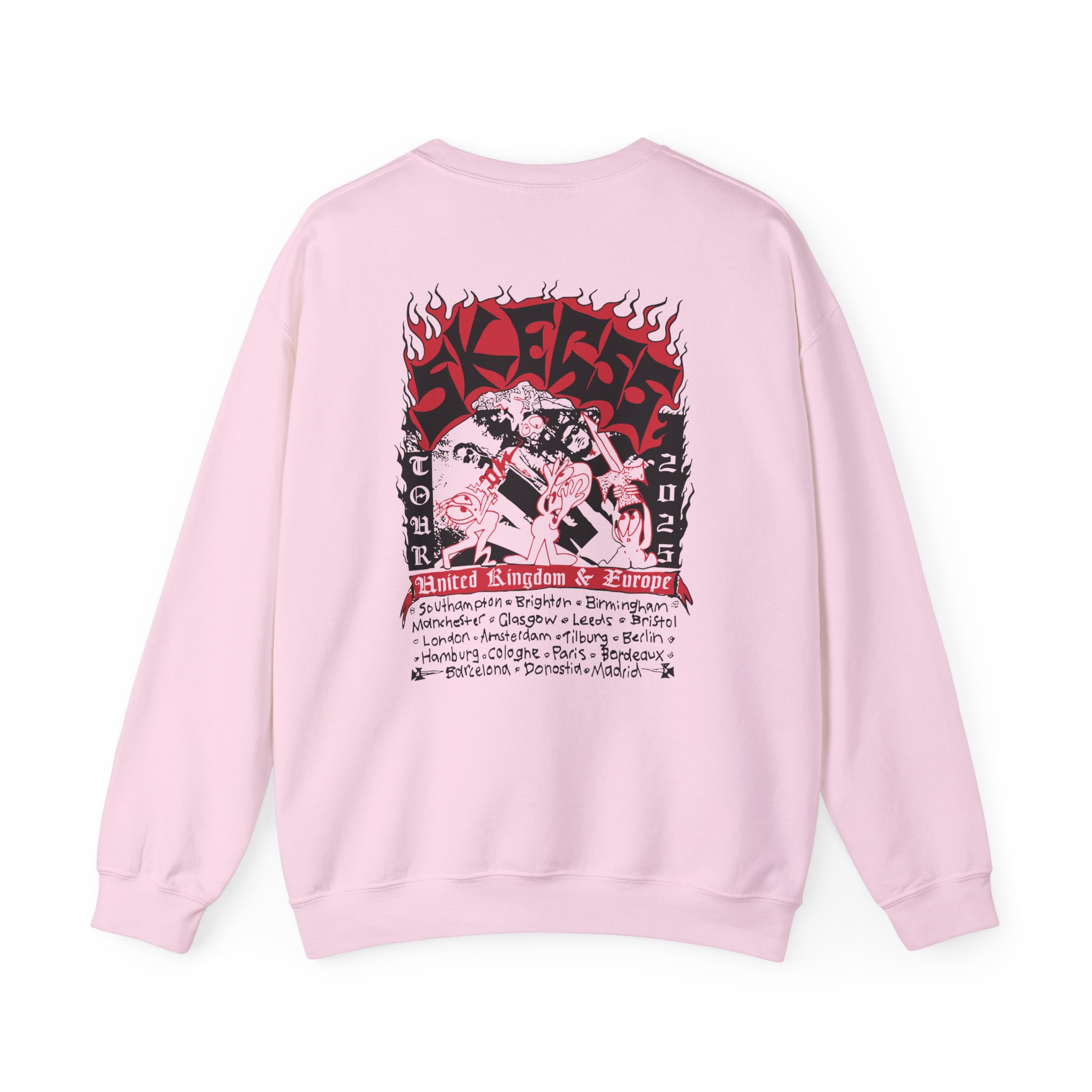 Skegss Uk Eu Tour 2025 Unisex Heavy Blendâ„¢ Crewneck Sweatshirt