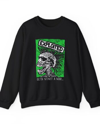 The Exploited Let's Start a War Skull Unisex Heavy Blend™ Crewneck Sweatshirt