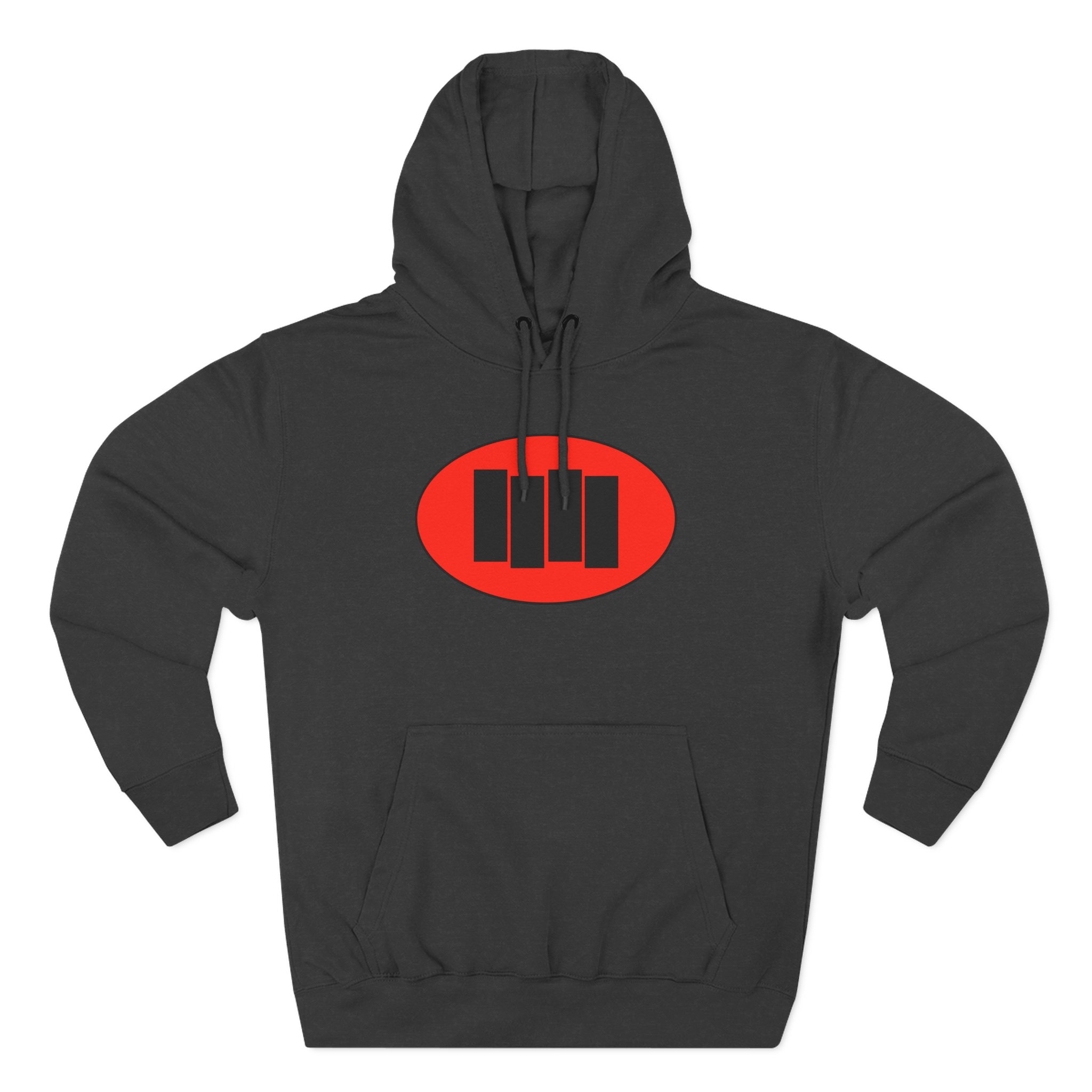 Black Flag Oval Bars Three-Panel Fleece Hoodie