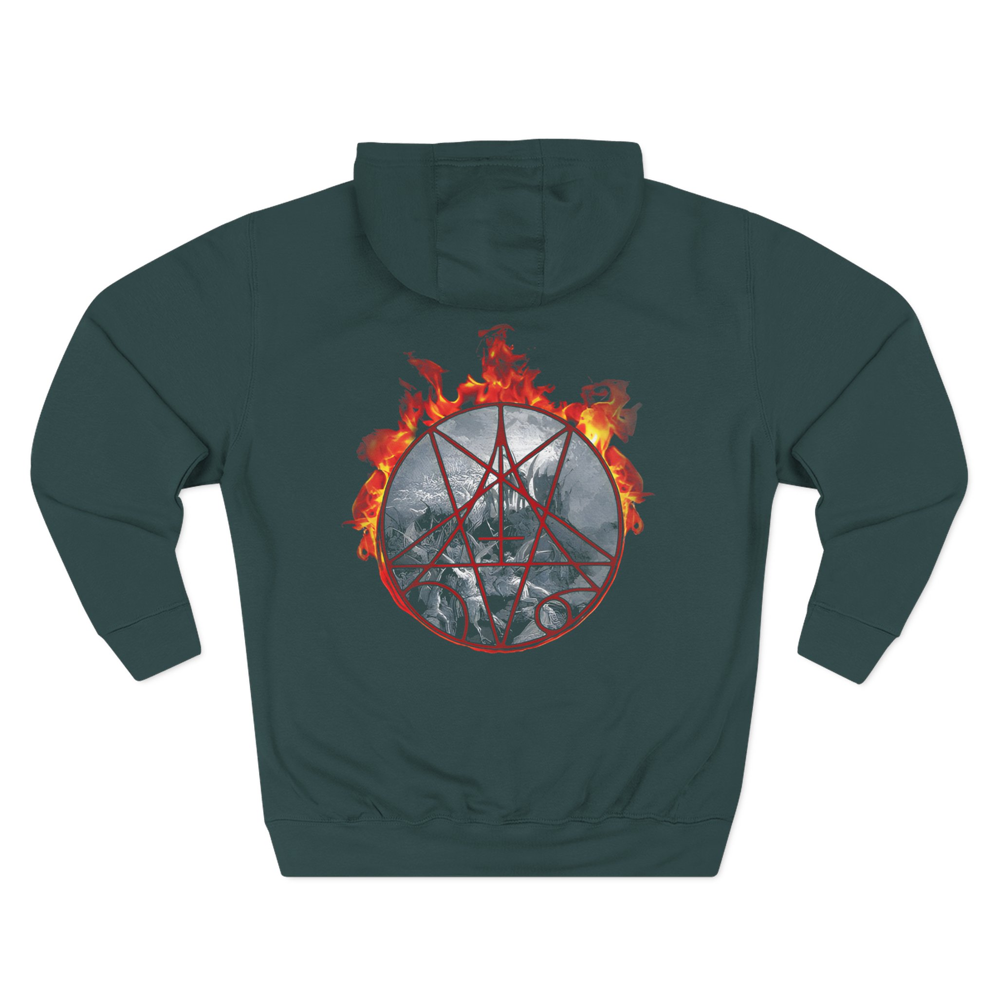 Morbid Angel Flaming Goat Three-Panel Fleece Hoodie