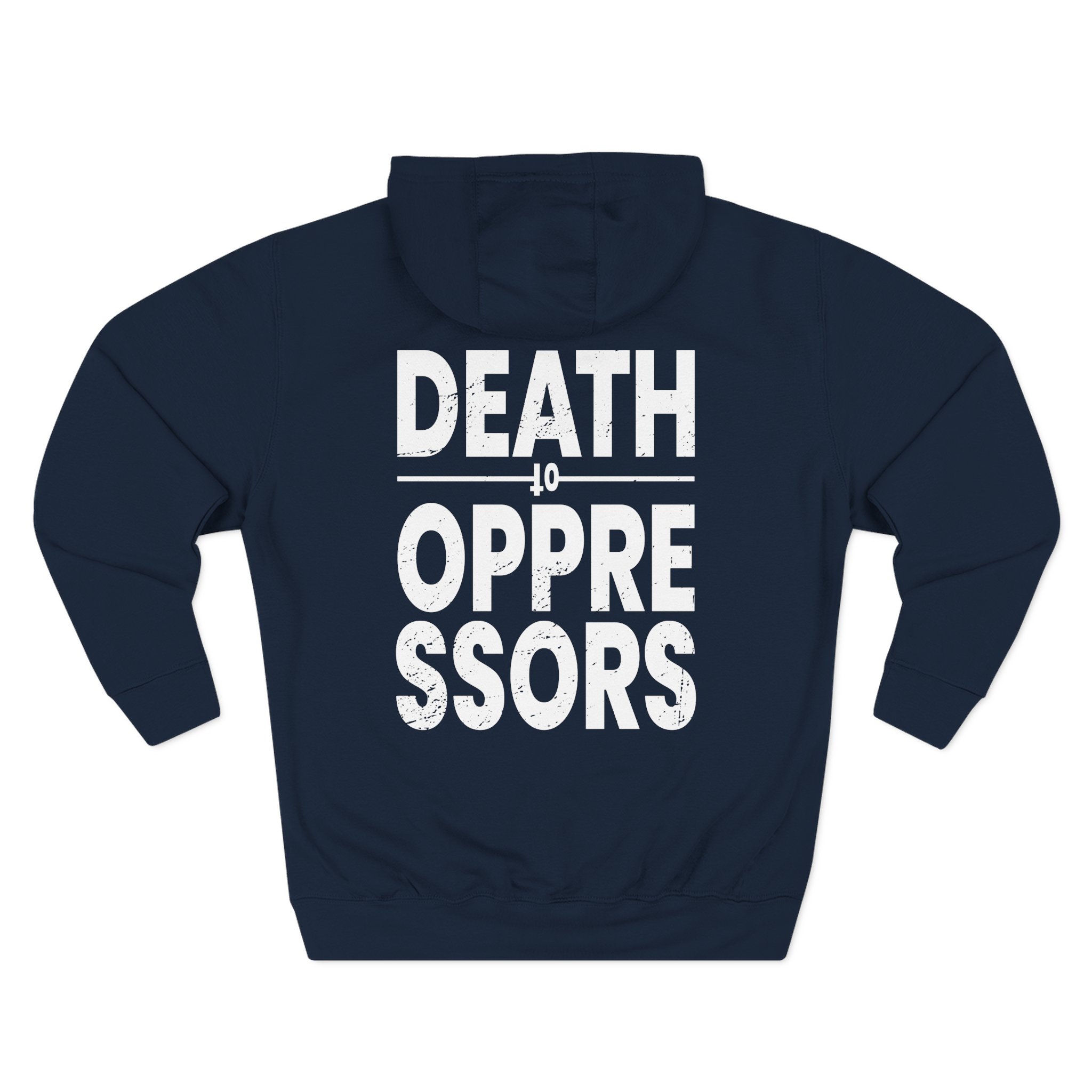 Get the Shot Death to Oppressors Three-Panel Fleece Hoodie