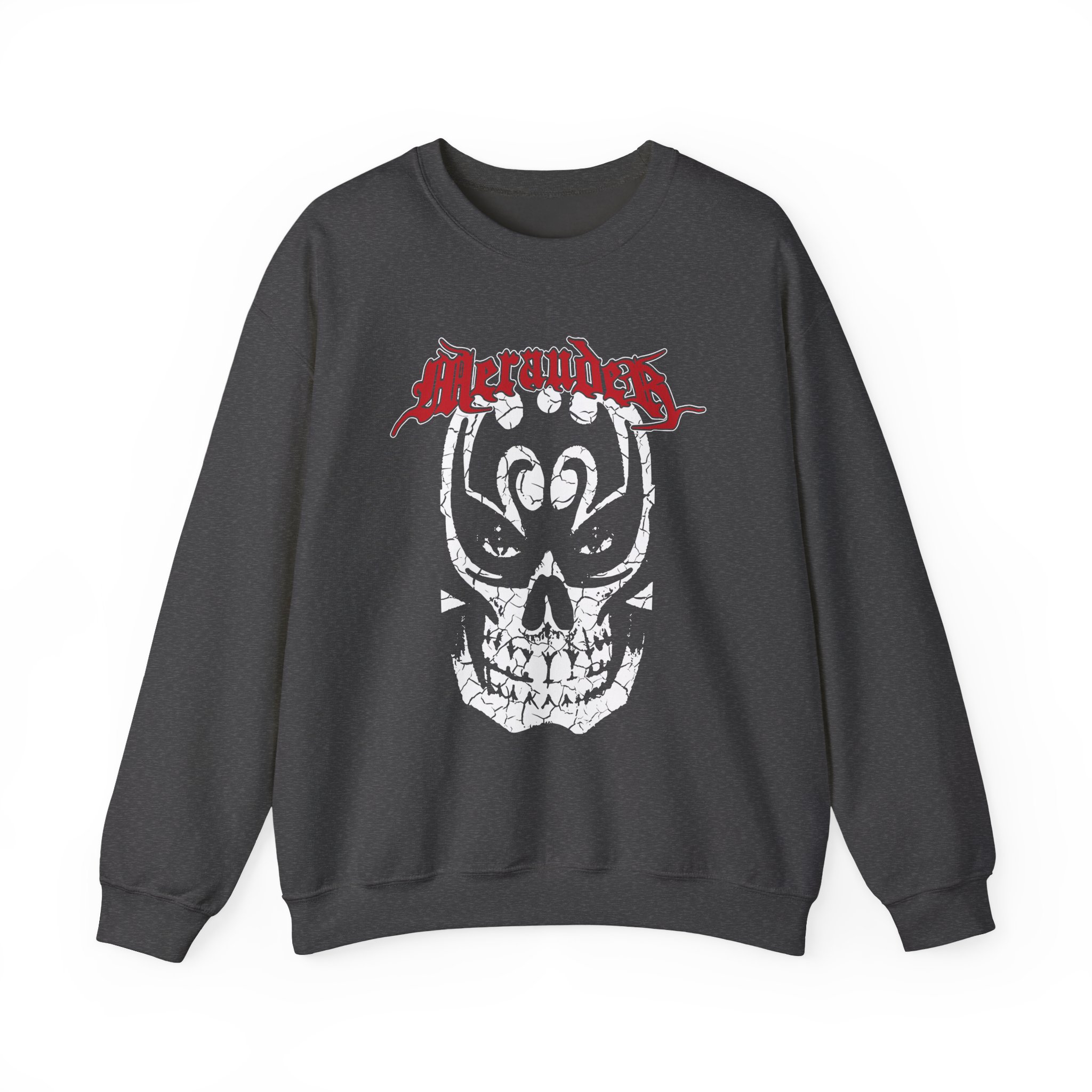 Merauder Cracked Skull Unisex Heavy Blendâ„¢ Crewneck Sweatshirt