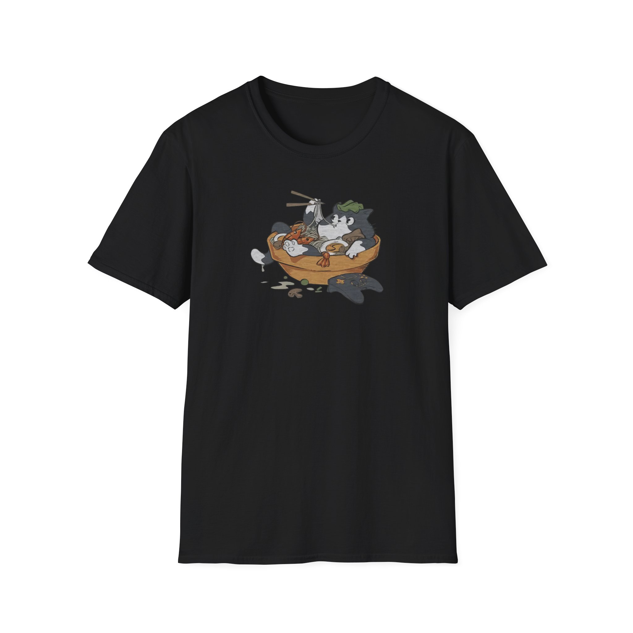 Lirik Ramen Cat Unisex Softstyle T-Shirt