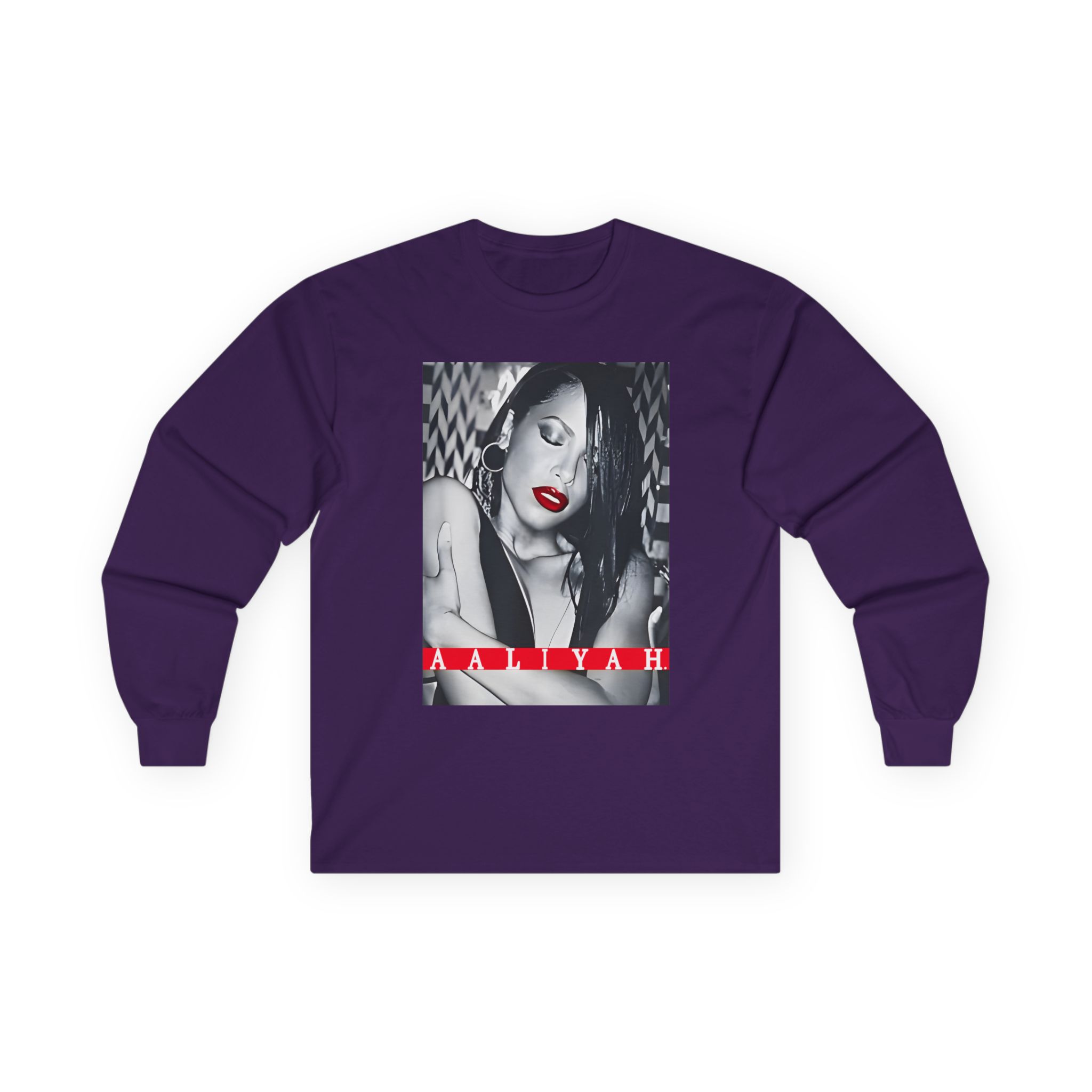 Aaliyah Red Lips Unisex Ultra Cotton Long Sleeve Tee