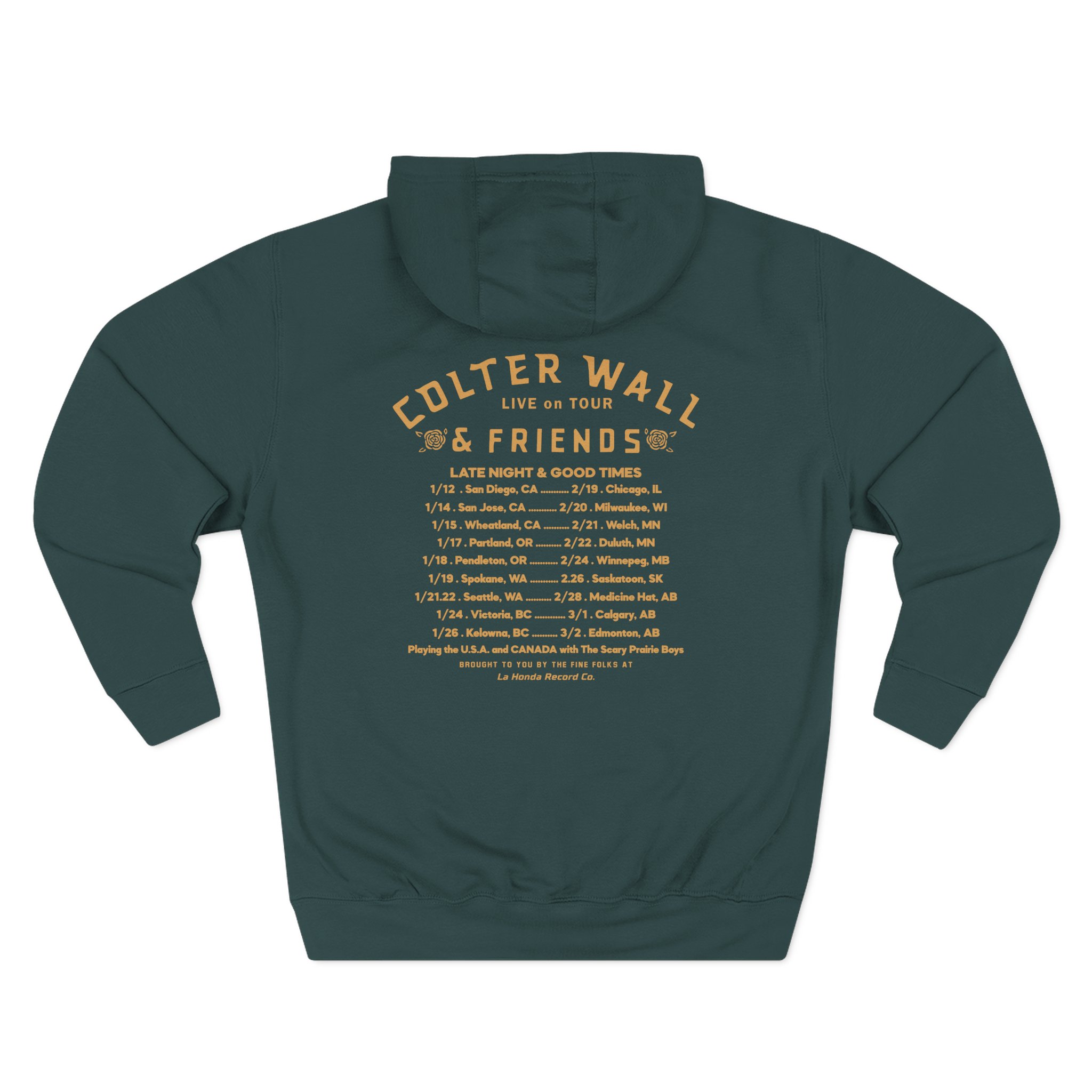 Colter Wall & Friends In Concert Three-Panel Fleece Hoodie