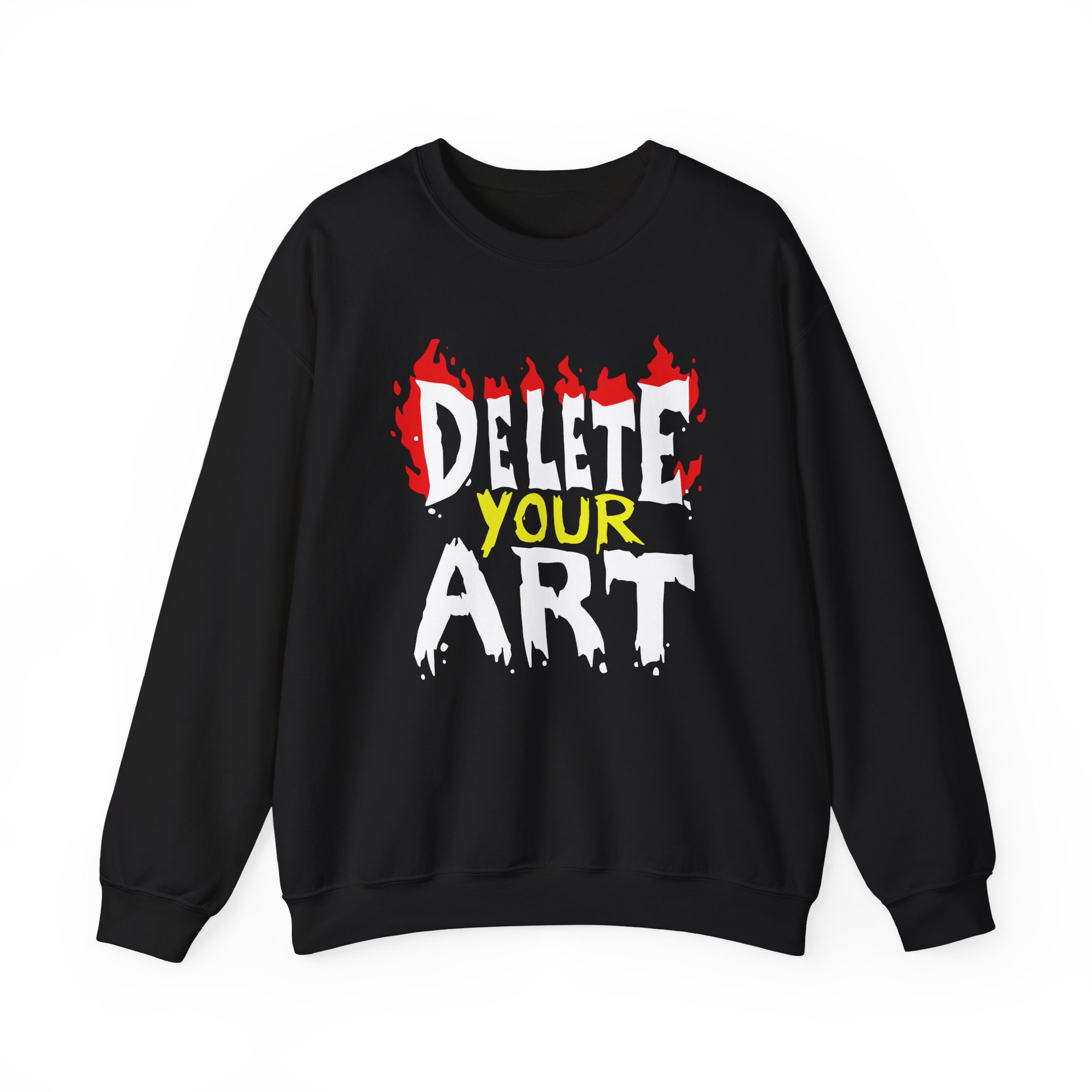Drawfee Delete Your Art Unisex Heavy Blendâ„¢ Crewneck Sweatshirt