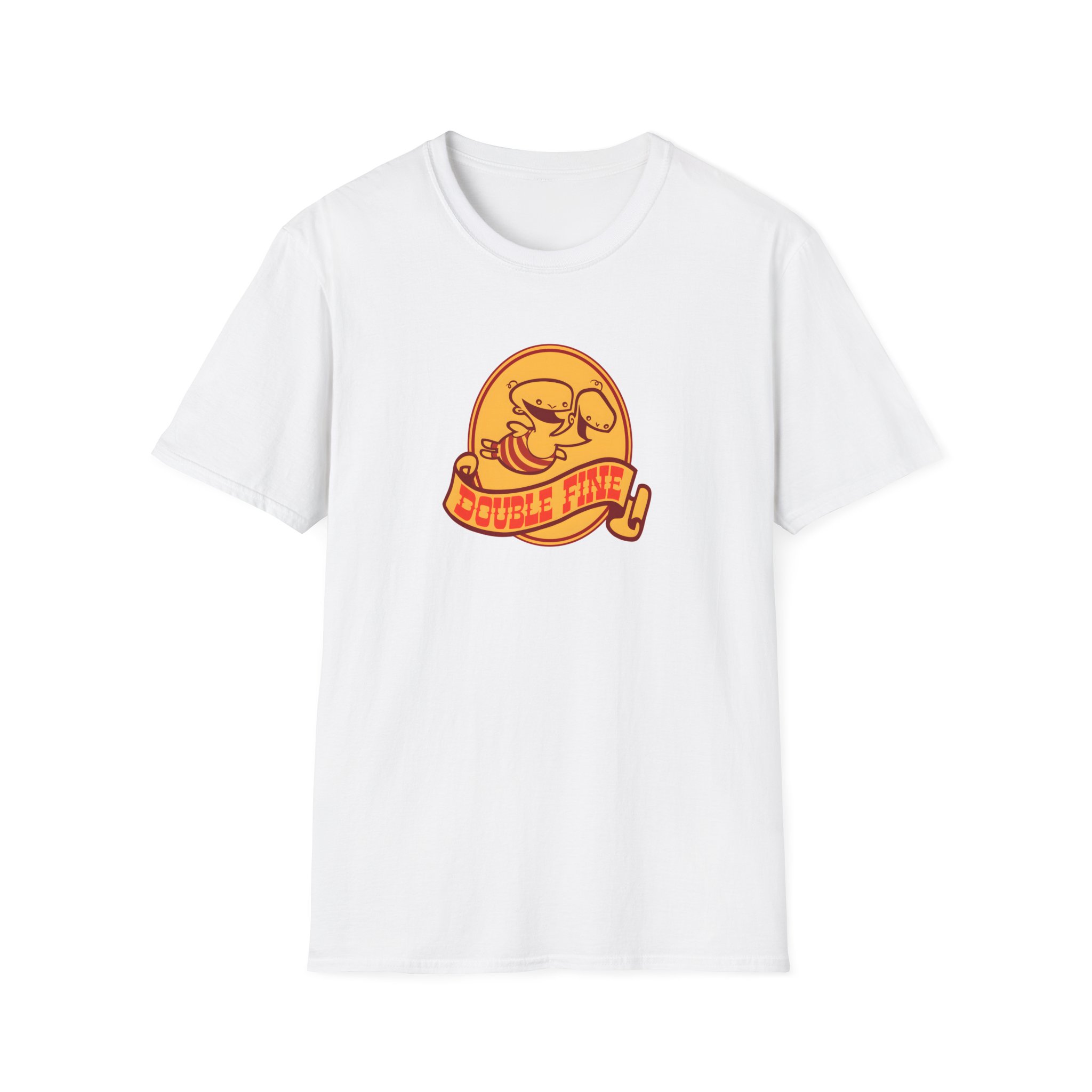 Double Fine Golden Two-headed Baby Unisex Softstyle T-Shirt