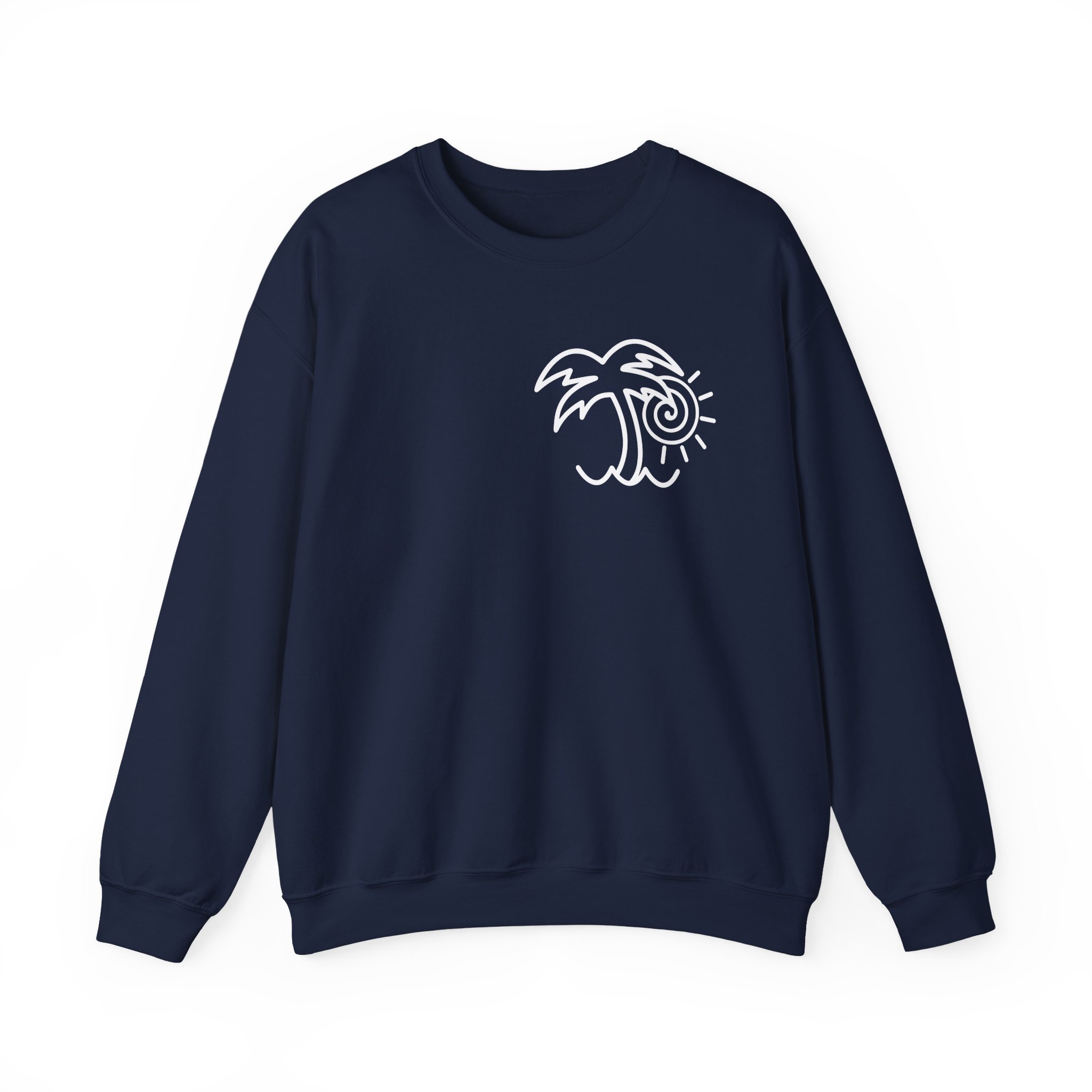 Chon Palm Tree Blue Dip Dye Unisex Heavy Blendâ„¢ Crewneck Sweatshirt