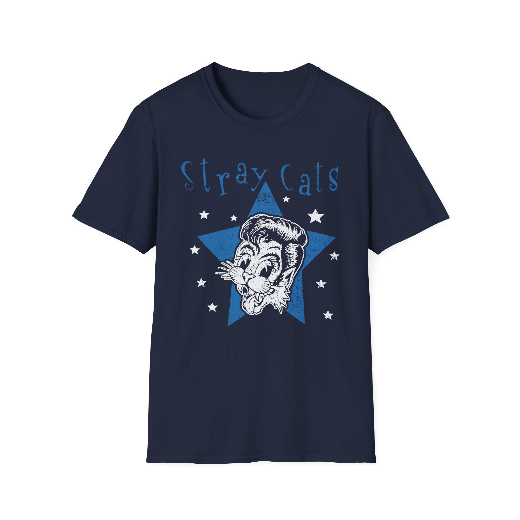 Stray Cats Star Cat Unisex Softstyle T-Shirt