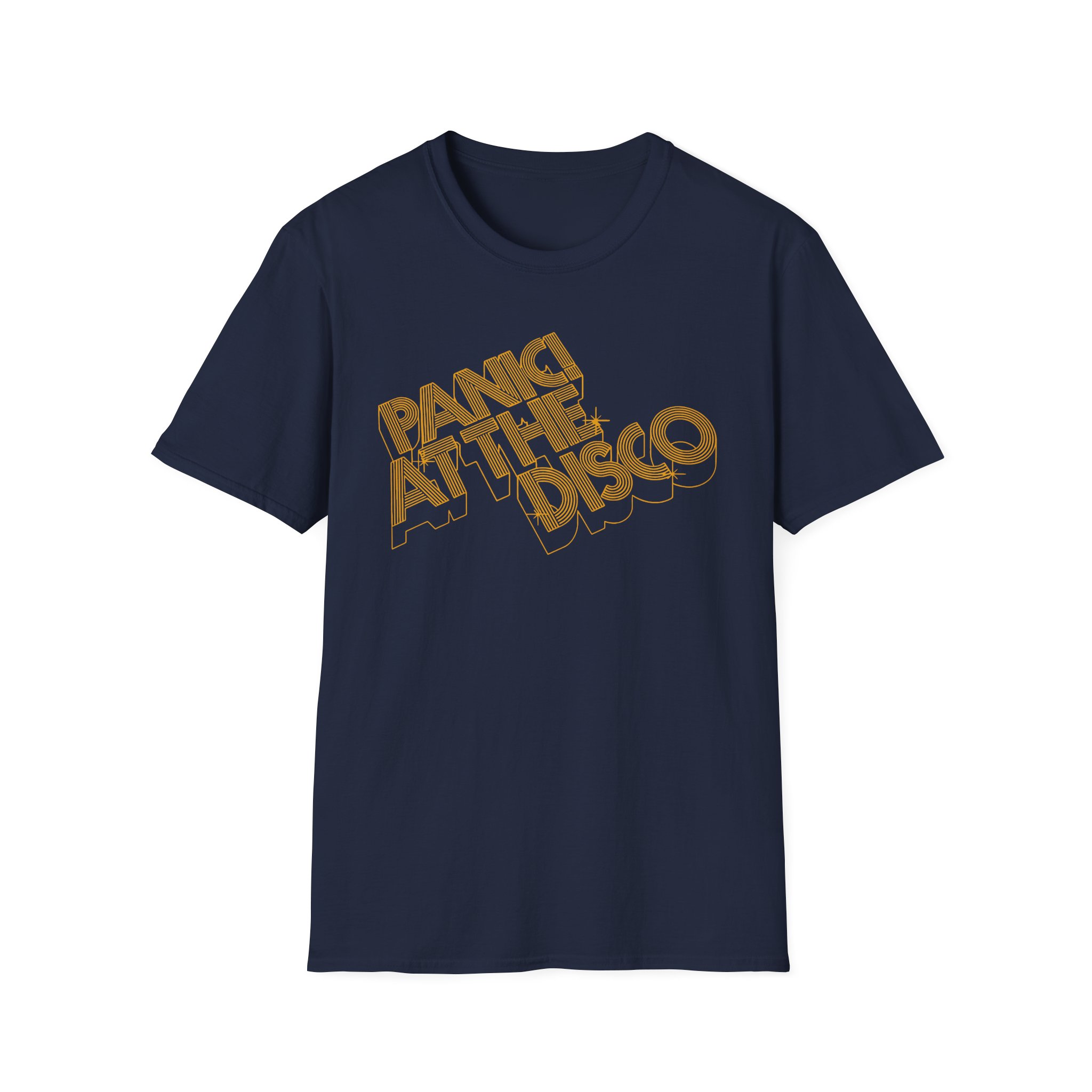 Panic at the Disco 3-d Gold Logo Unisex Softstyle T-Shirt