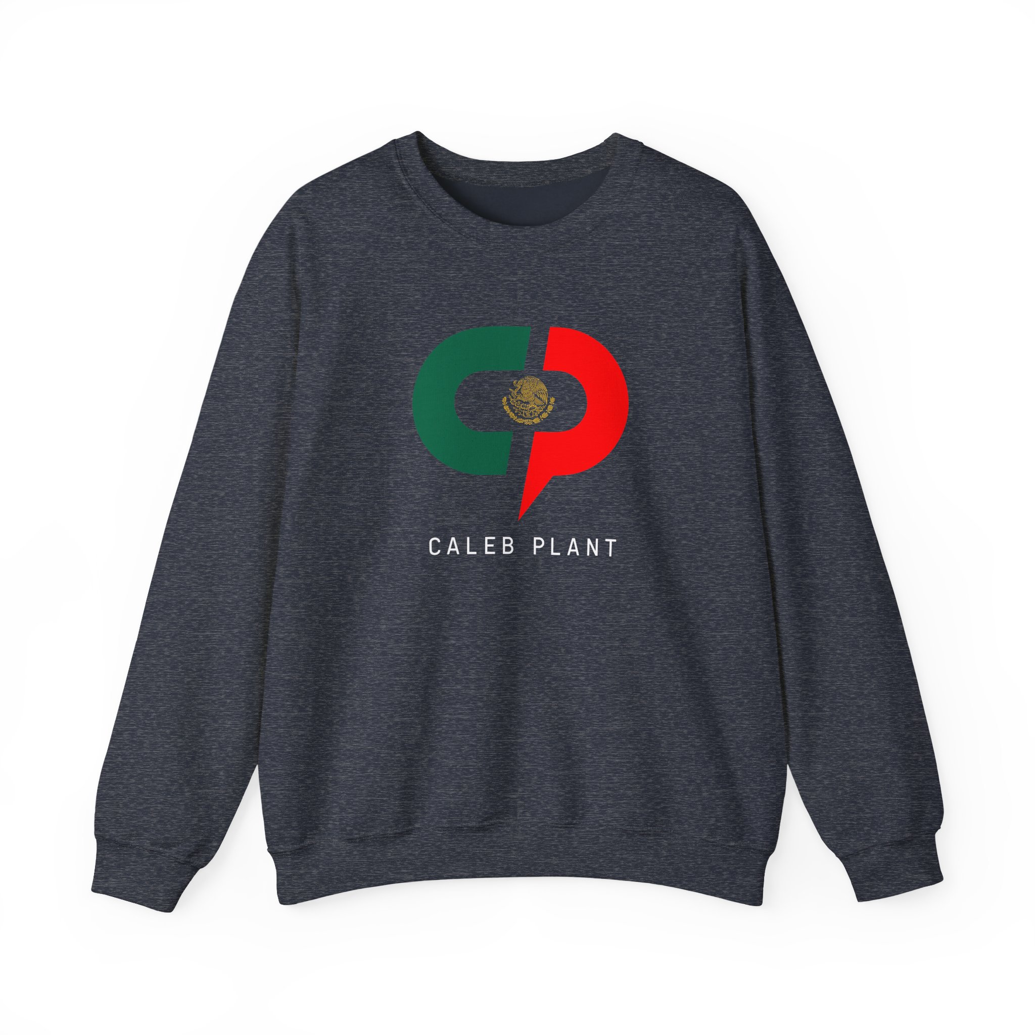 Caleb Plant Green White and Red Unisex Heavy Blendâ„¢ Crewneck Sweatshirt