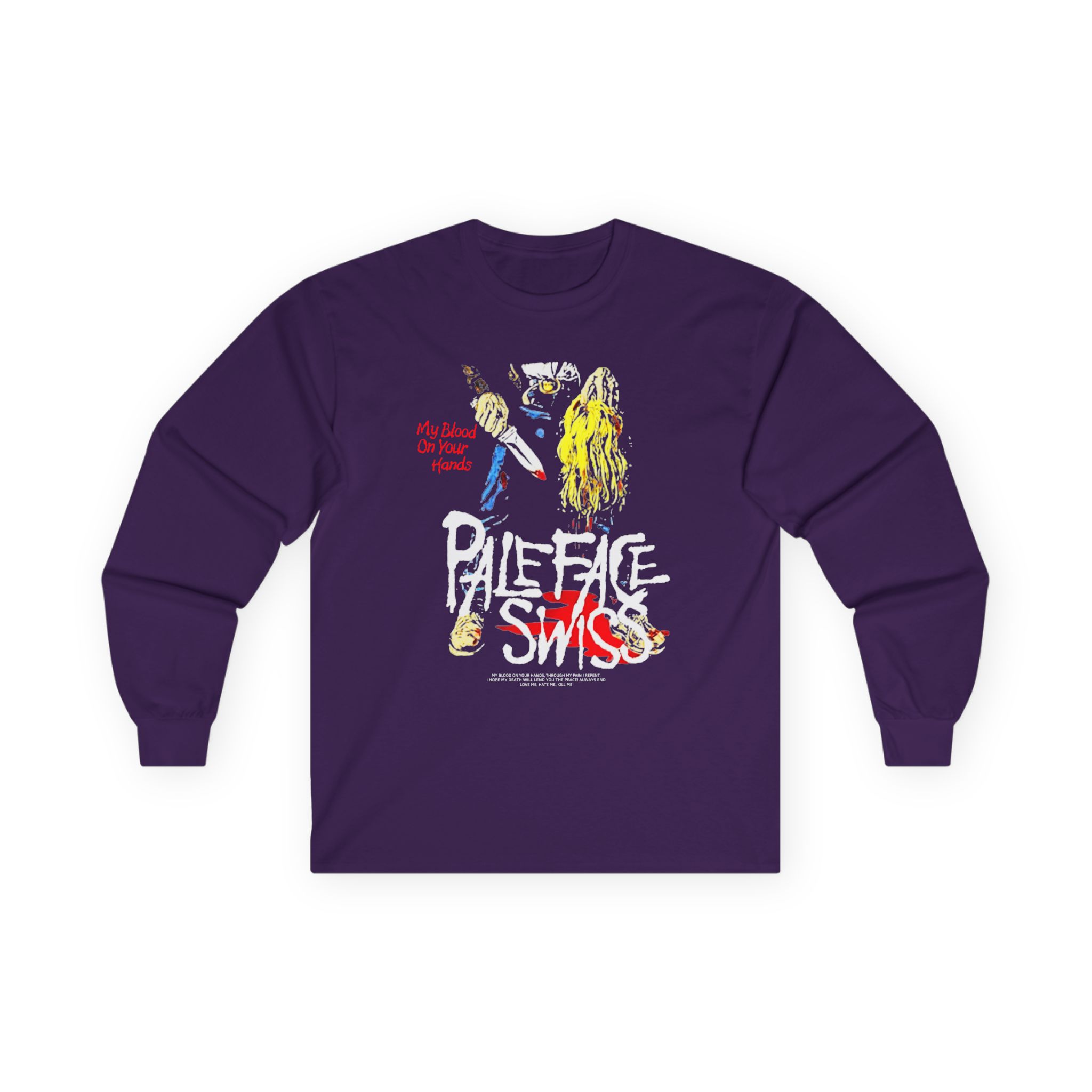 Paleface My Blood on Your Hands Washed Out Unisex Ultra Cotton Long Sleeve Tee