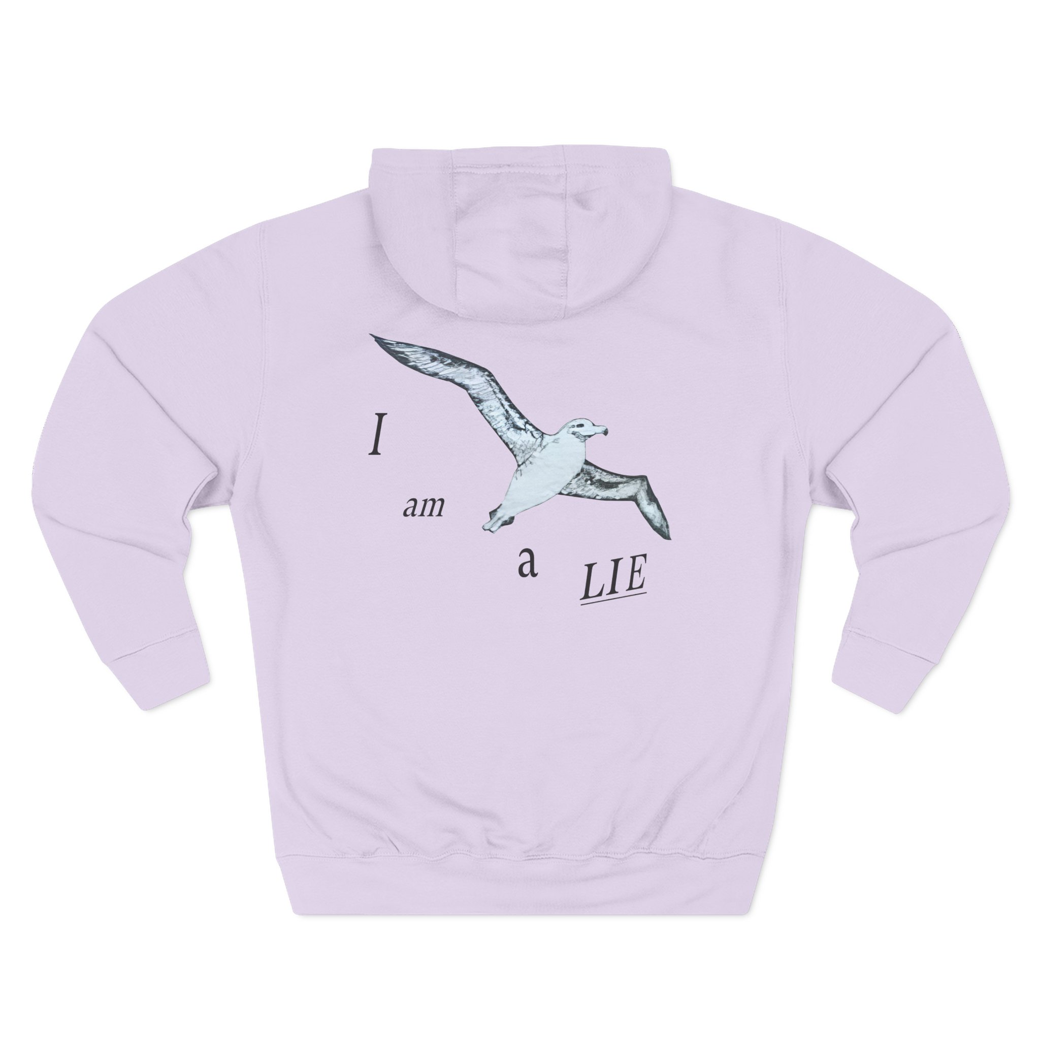 Birds Arent Real I am a Lie Three-Panel Fleece Hoodie