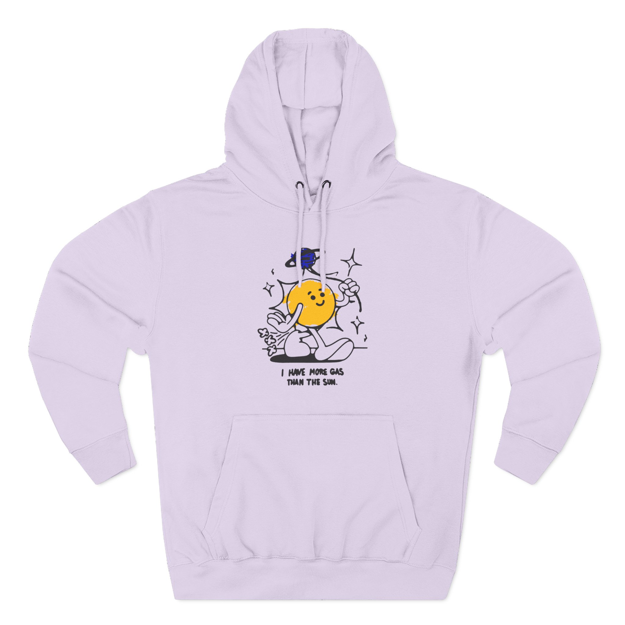 Chad Chad I Have More Gas Than the Sun Three-Panel Fleece Hoodie