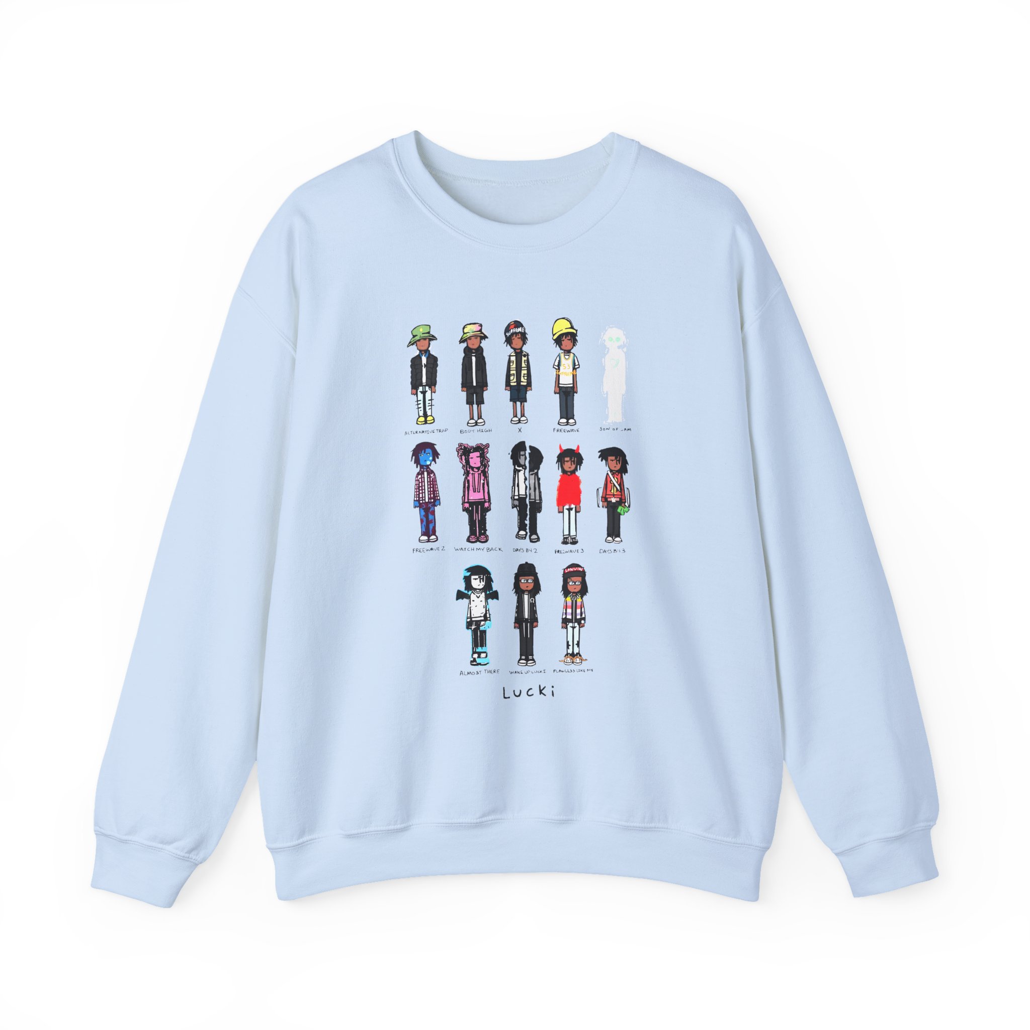 Lucki Eck$ Discography Evolution Unisex Heavy Blendâ„¢ Crewneck Sweatshirt