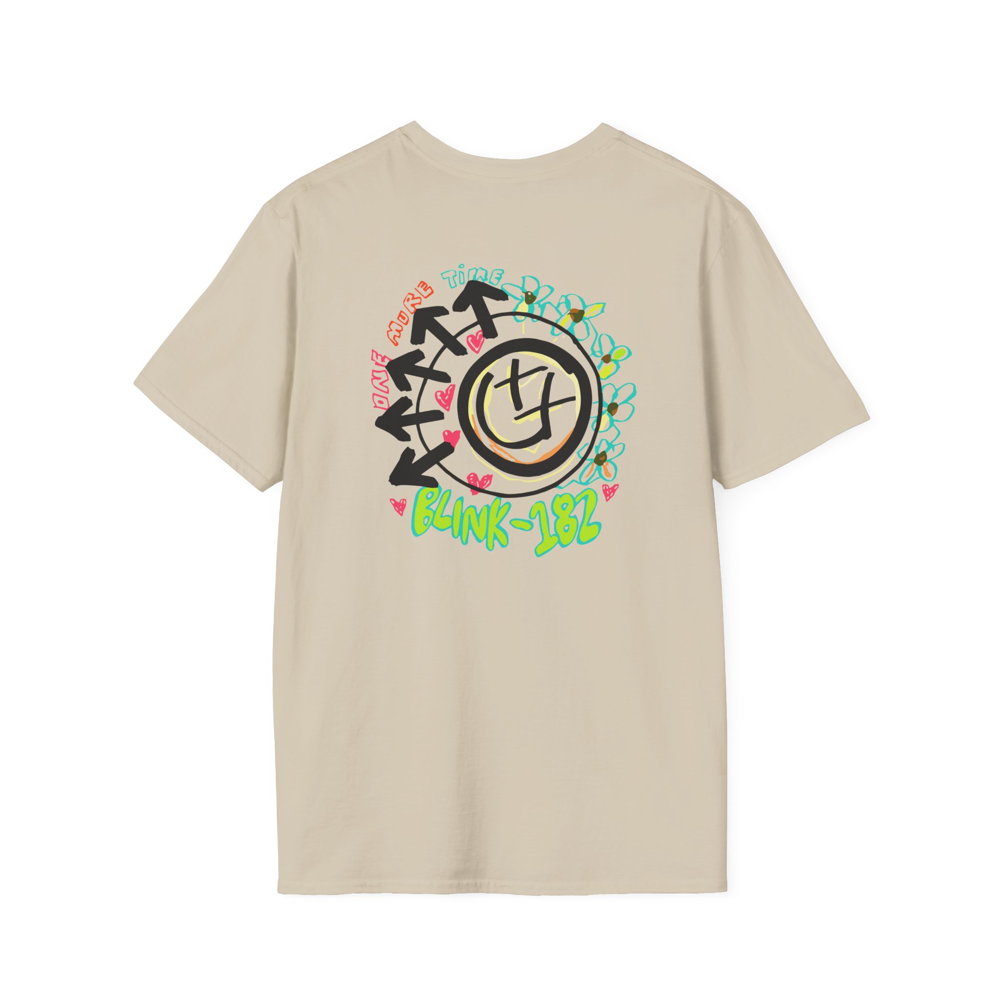 Blink 182 One More Time Smiley Sketch Unisex Softstyle T-Shirt