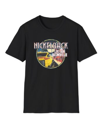 Nickelback Live From Nashville B&W Raglan Unisex Softstyle T-Shirt
