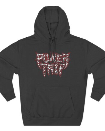 Power Trip Skull Logo Three-Panel Fleece Hoodie