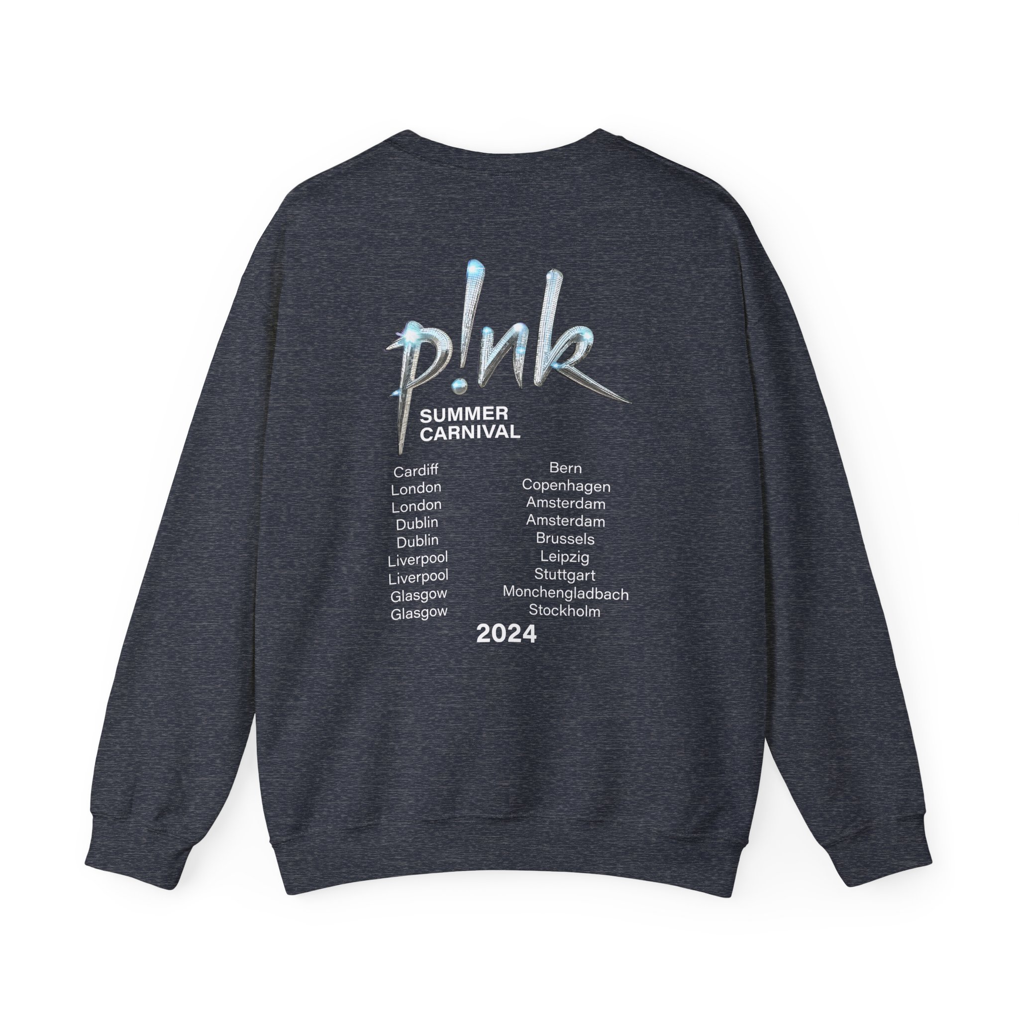 P!nk Split Tie Dye Unisex Heavy Blendâ„¢ Crewneck Sweatshirt