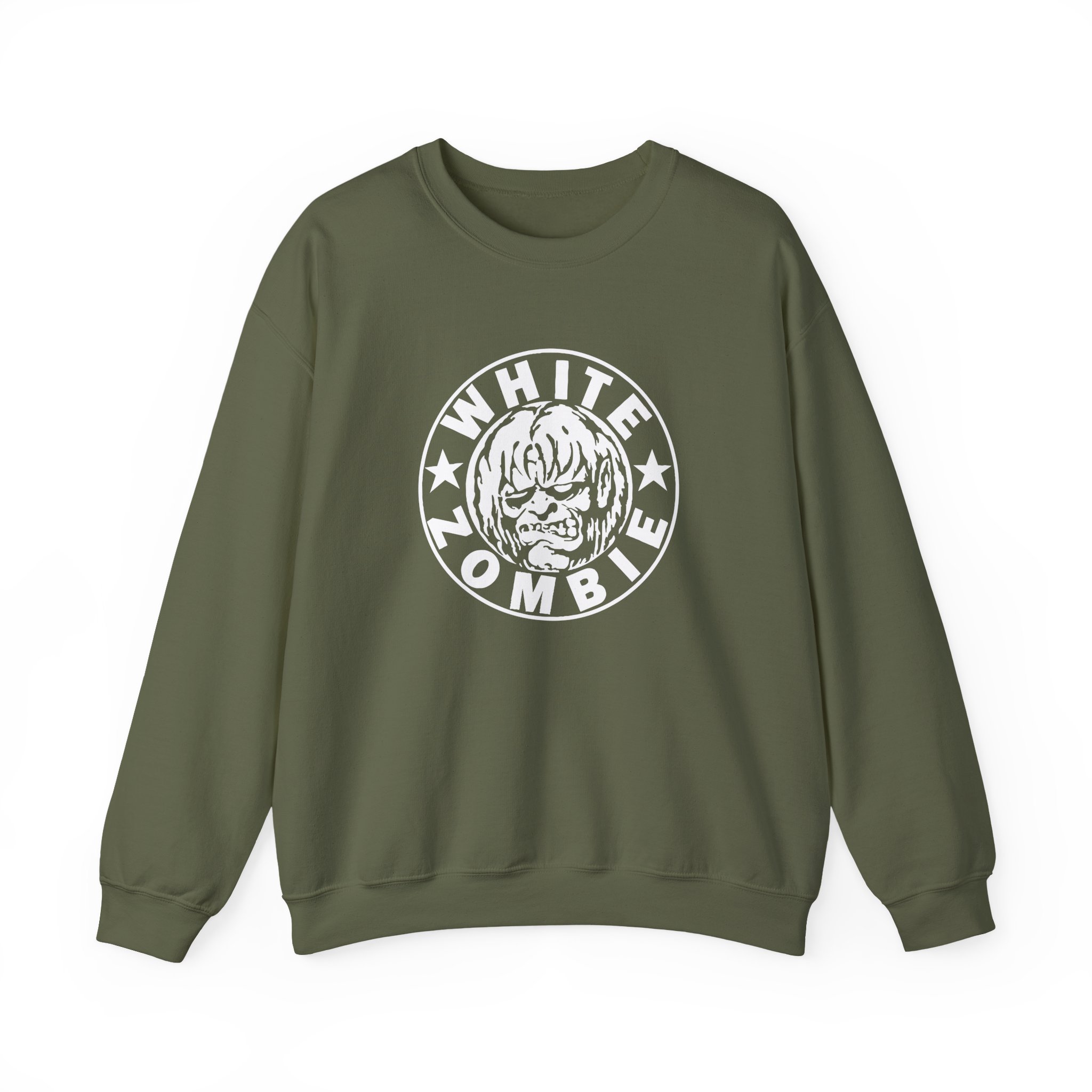 White Zombie Circle Logo Unisex Heavy Blendâ„¢ Crewneck Sweatshirt