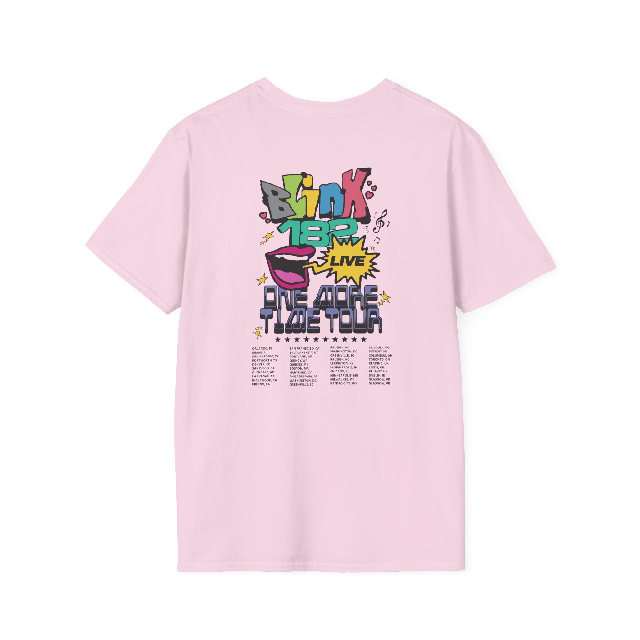 Blink 182 One More Time Tour Unisex Softstyle T-Shirt