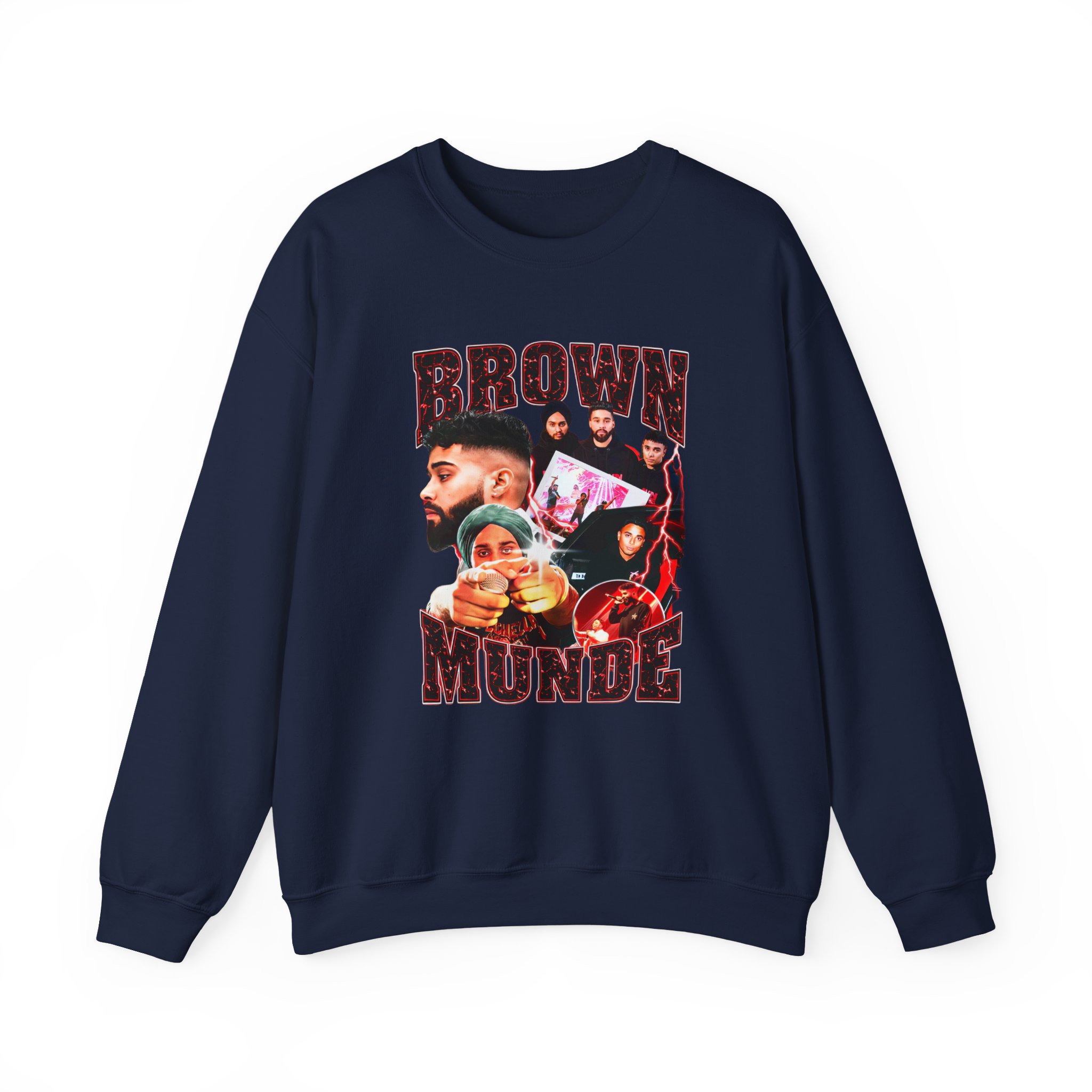 AP Dhillon Brown Munde Unisex Heavy Blend Crewneck Sweatshirt