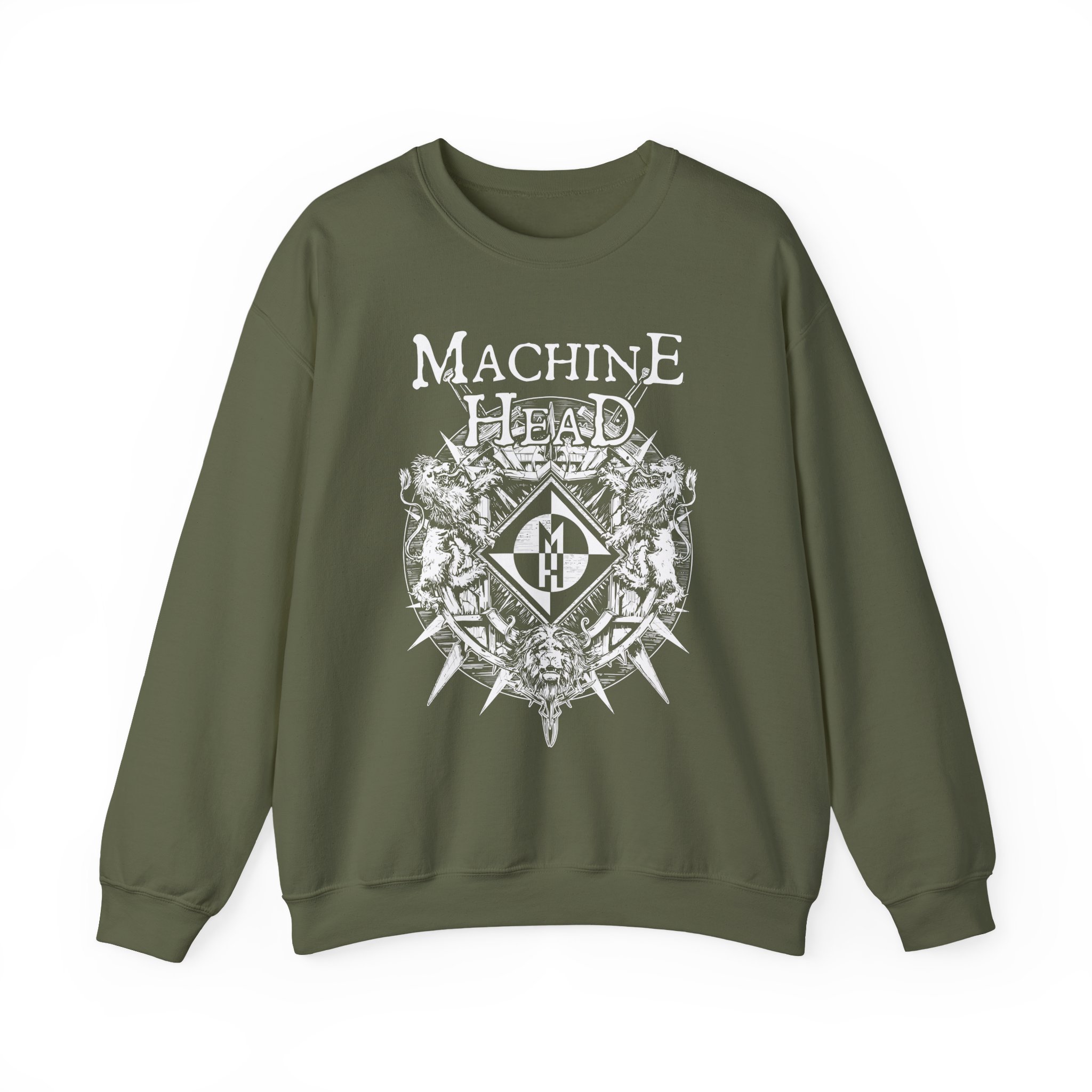 Machine Head Lion Crest Unisex Heavy Blendâ„¢ Crewneck Sweatshirt